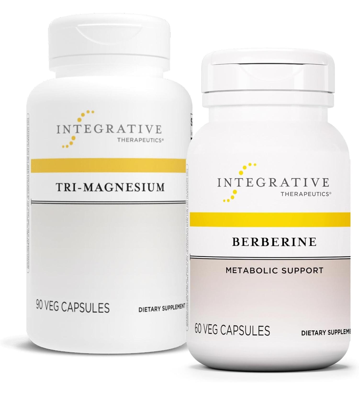 Integrative Therapeutics Bundle with Berberine 60 Capsules & Tri-Magnesium 90 Capsules - Berberine for Metabolic Support* - Tri-Magnesium for Heart & Bone Health* - Buy Online on GoSupps.com