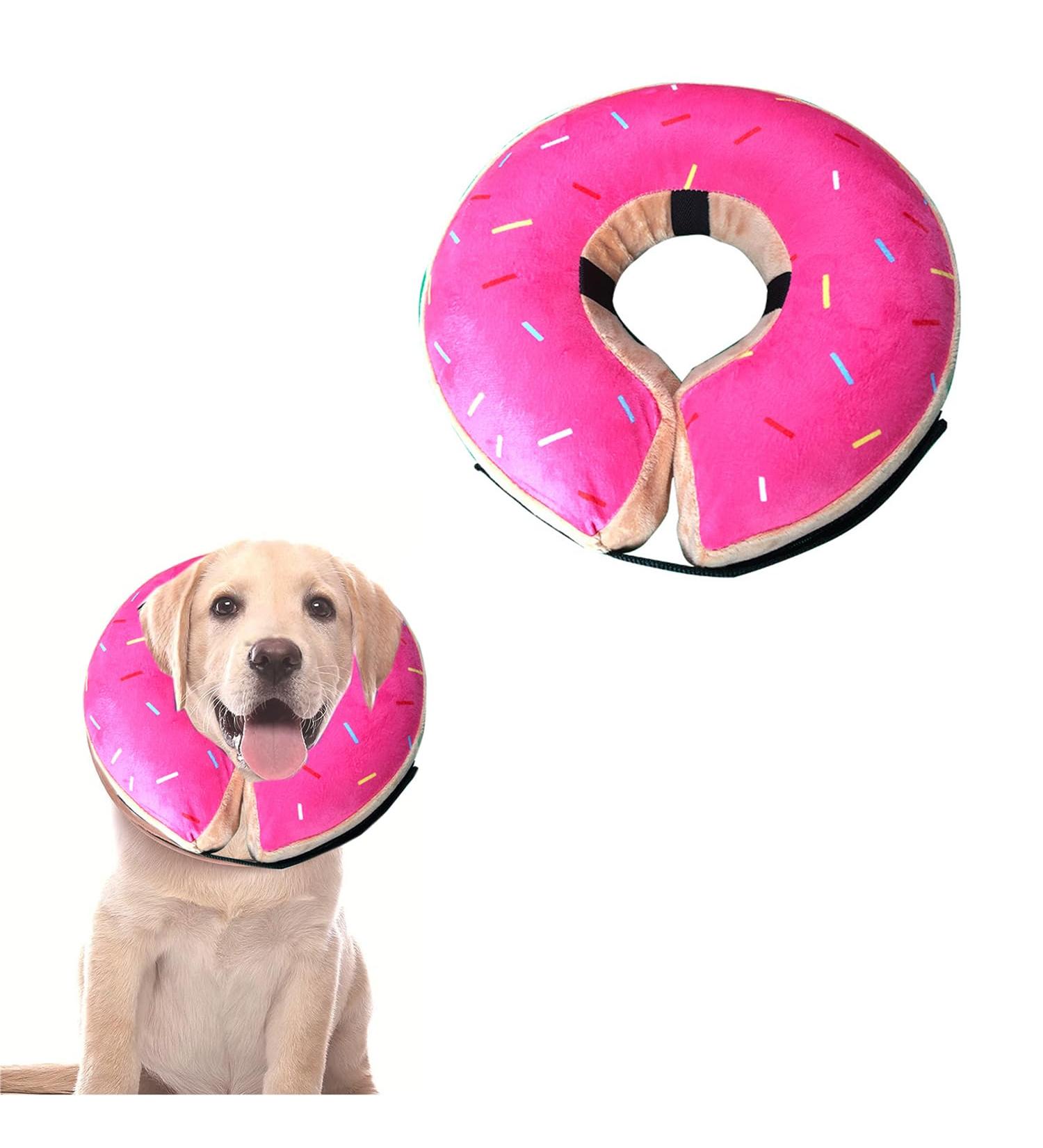 YQkangzhu Inflatable Dog Collar Pet Neck Donut Cone Collar Soft Protective Recovery Collar for Dogs and Cats Anti Licking Cones for Pet Injured Surgery Adjustable E Collar Does not Block Vision(M) - Buy Online on GoSupps.com