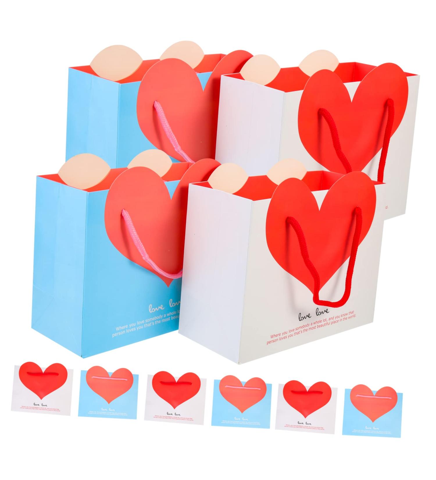 KOMBIUDA 20pcs Love Handbag Merchandise Bags Girl Gift Bag Birthday Gift Bags Bulk Girl Birthday Gift Baby Gift Bags Baby Shower Goodies Bags Goodies Pouches Bride Paper Party Bag Medium - Buy Online on GoSupps.com