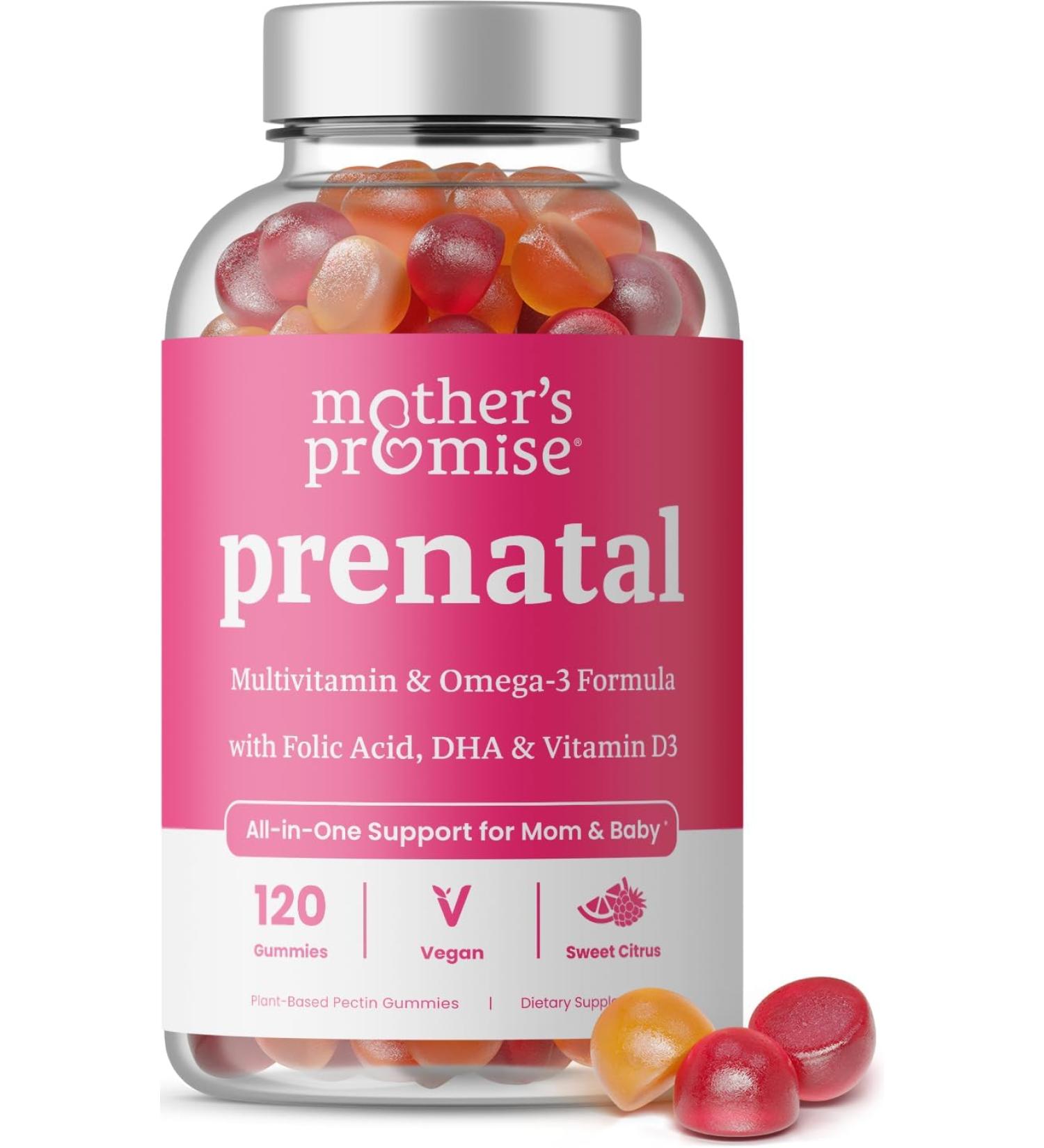 Mother's Promise Prenatal Vitamin Gummies - Citrus - 120 Gummies - Buy Online on GoSupps.com