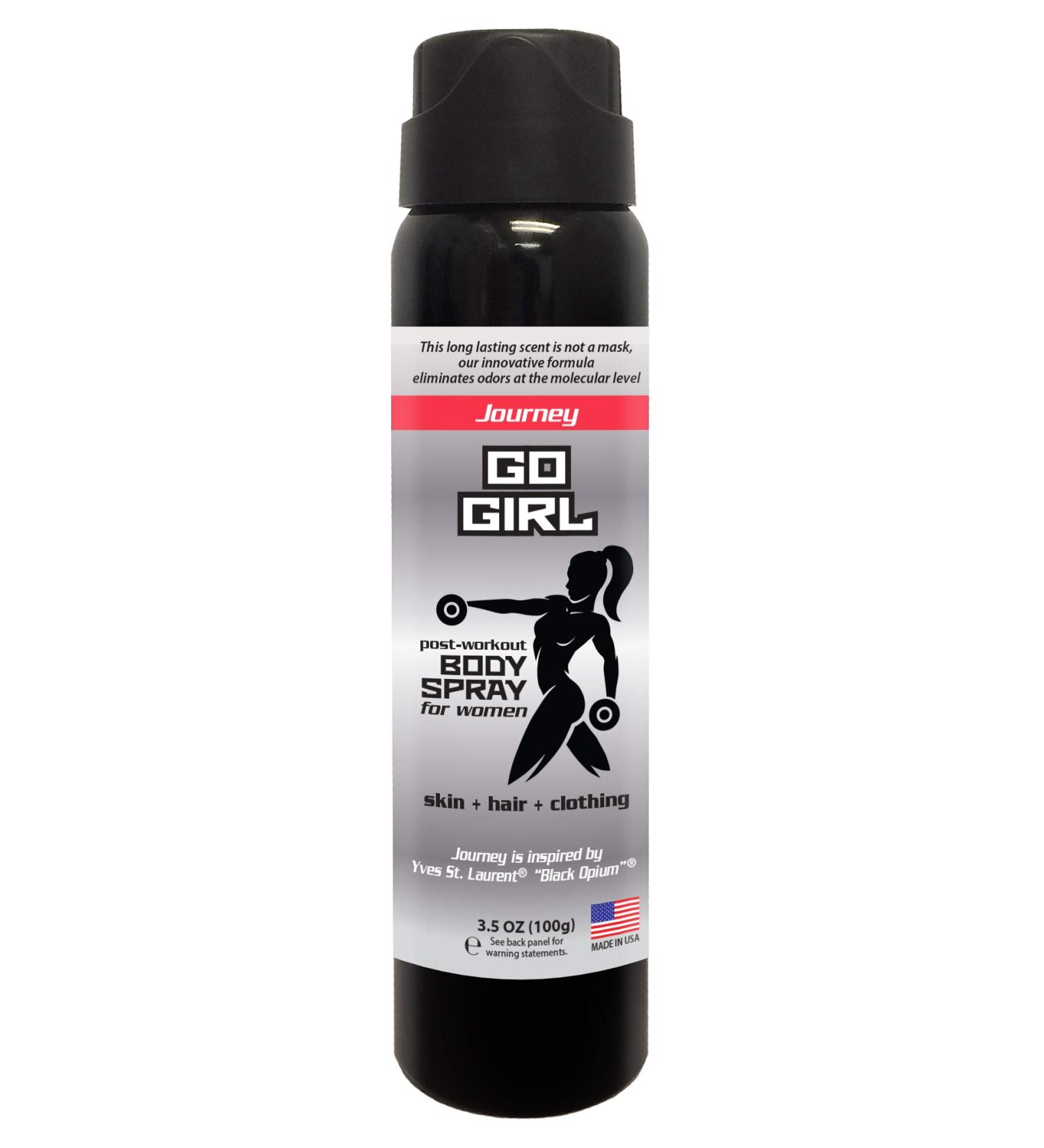 Go Girl Post Workout Body Spray - 3.5 oz - Breaks Down Foul Odors on Skin, Hair & Clothing - Buy Online on GoSupps.com
