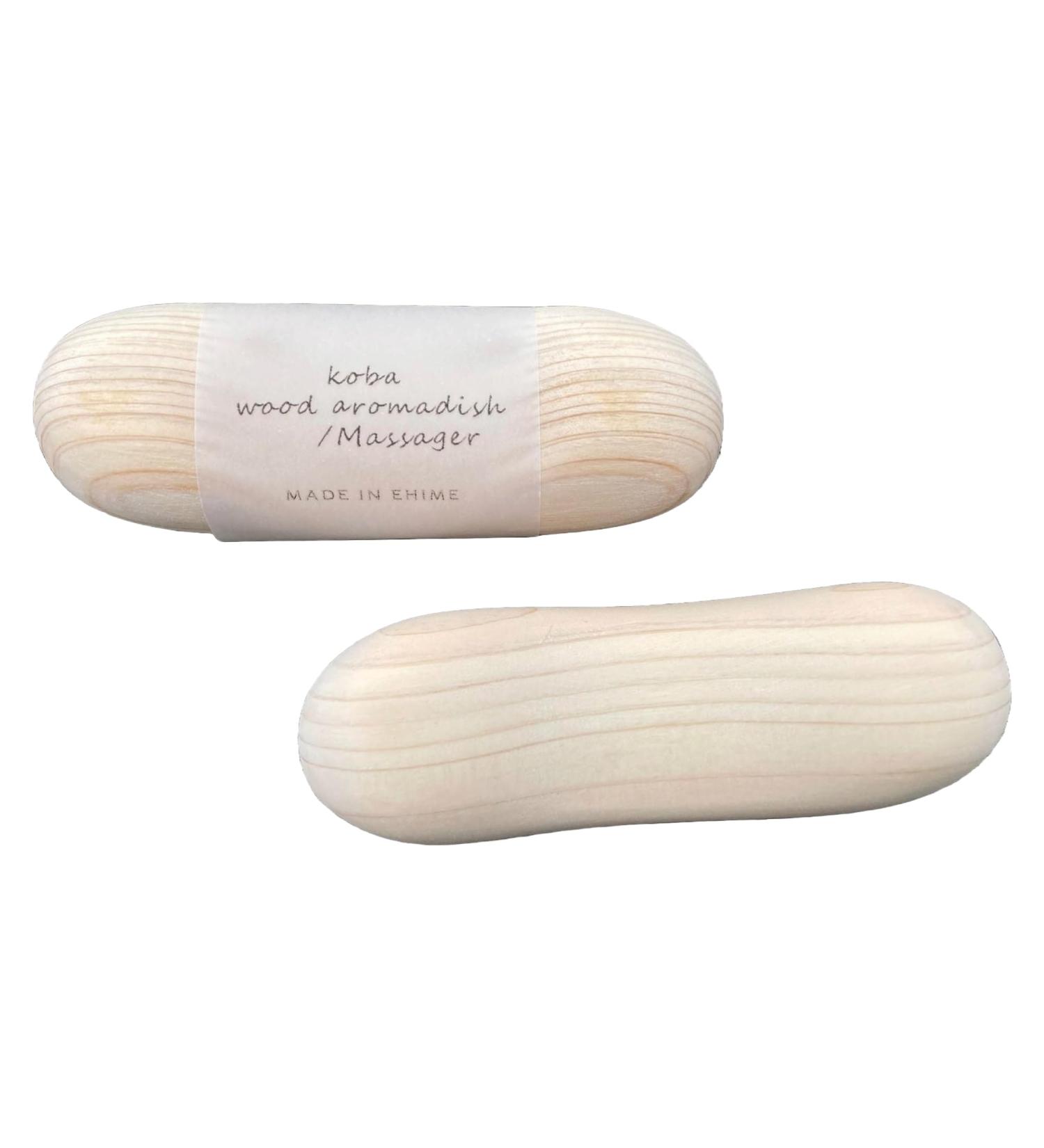 Japanese Hinoki Wooden Massager & Diffuser - Handmade Essential Oil Accessory for Relaxation - Buy Online on GoSupps.com
