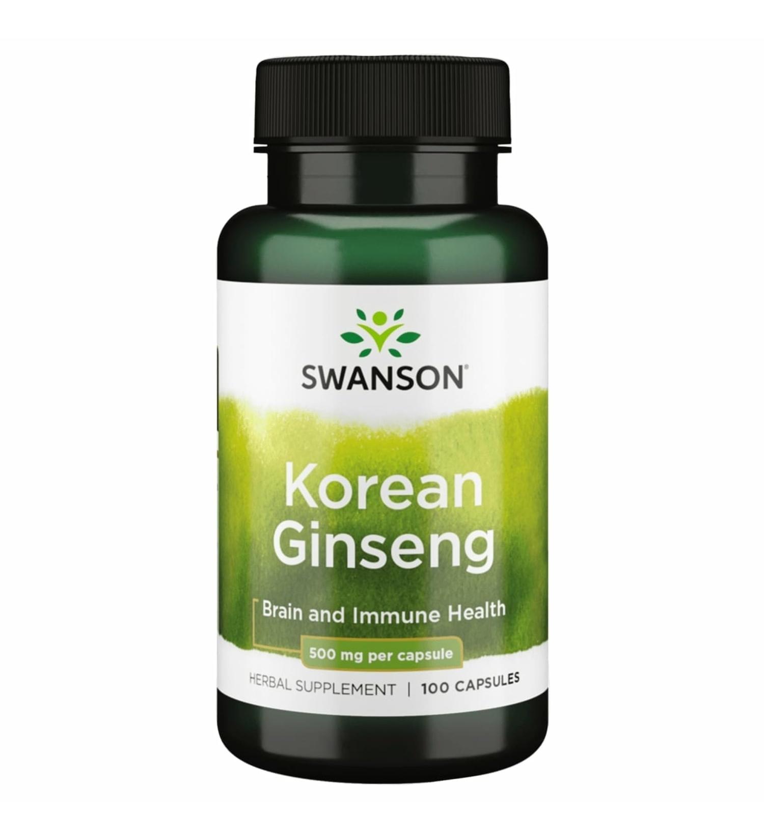 Swanson Korean Ginseng 500 Milligrams 100 Capsules - Buy Online on GoSupps.com