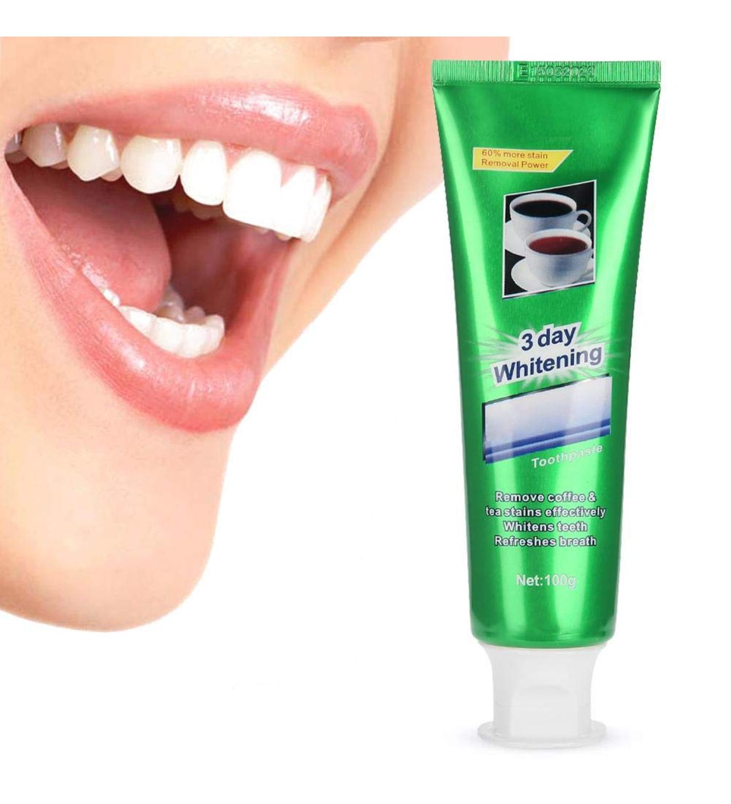 Fresh Herbal Toothpaste 100g - Effective Coffee & Tea Stain Removal Anti-Bad Breath Oral Care - Buy Online on GoSupps.com