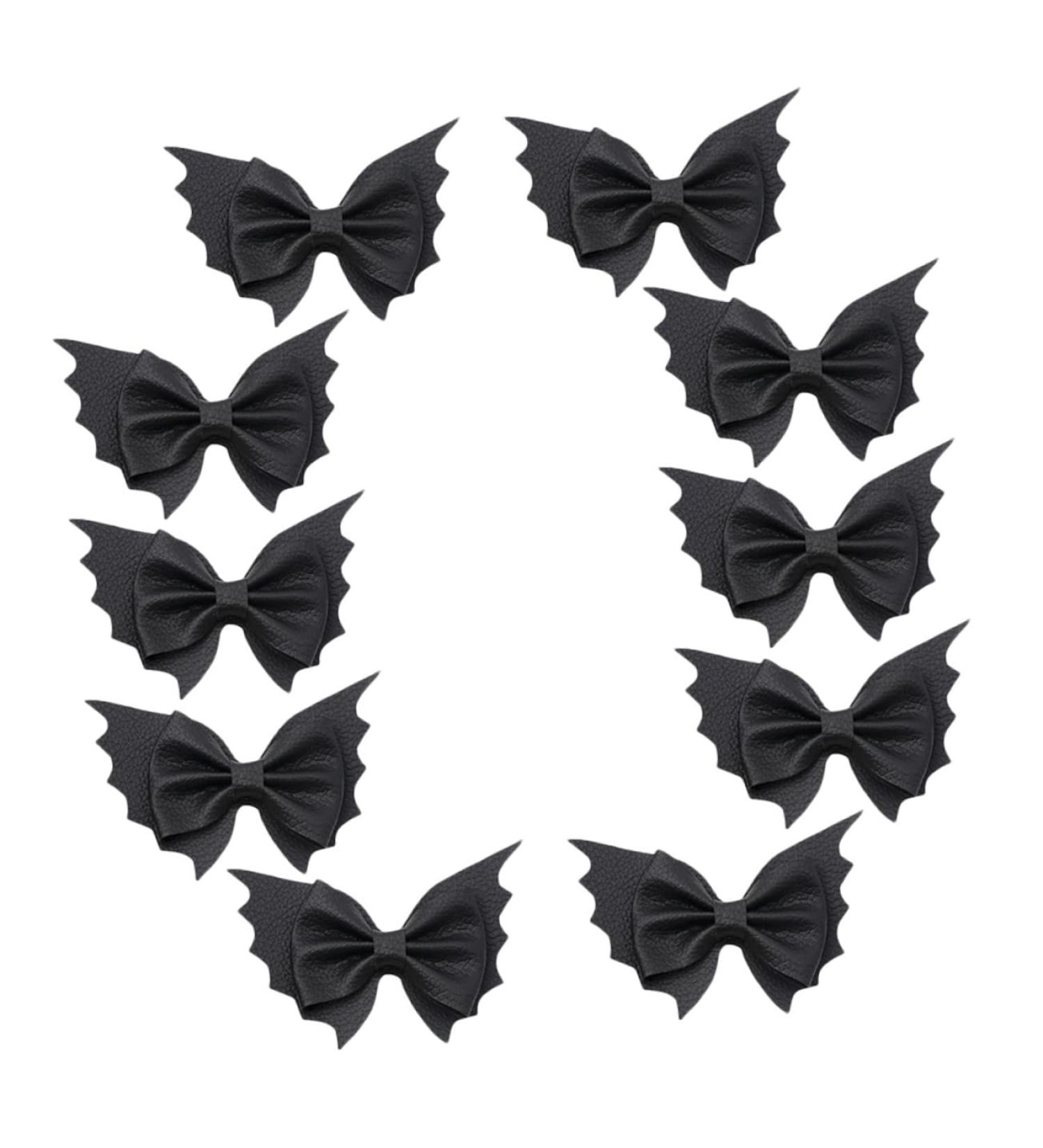 BIUDECO 10pcs Bat Hairpin Tiara for Girls | Halloween Party Hair Accessories | Alligator Clips Goth Bow Hairpins - Buy Online on GoSupps.com
