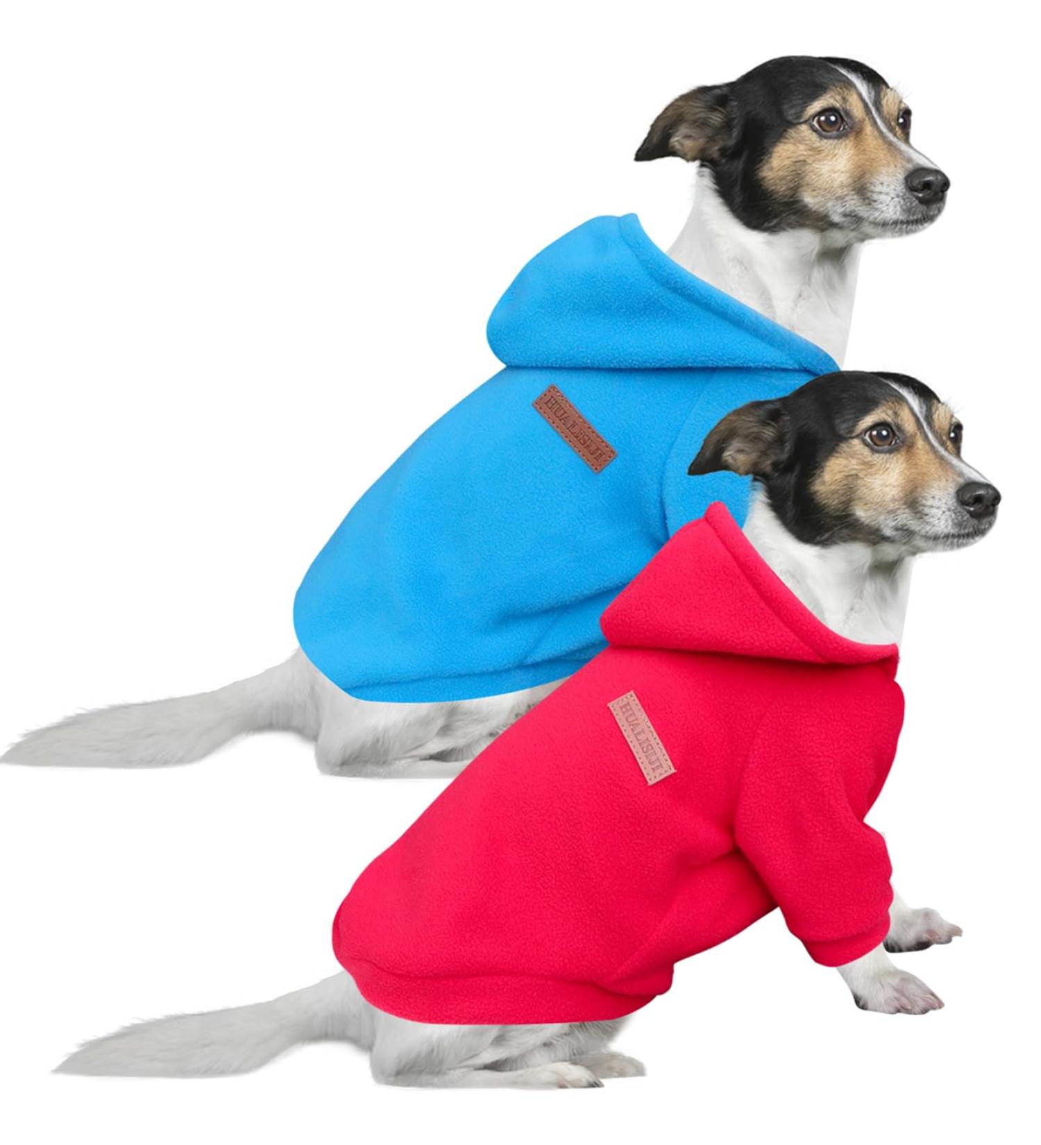Hualisiji Big Dog Hoodie - Lightweight & Warm Sweatshirt | Soft Texture Easy Wear (3XL Red & Blue 2PCs) - International Shipping Available - Buy Online on GoSupps.com