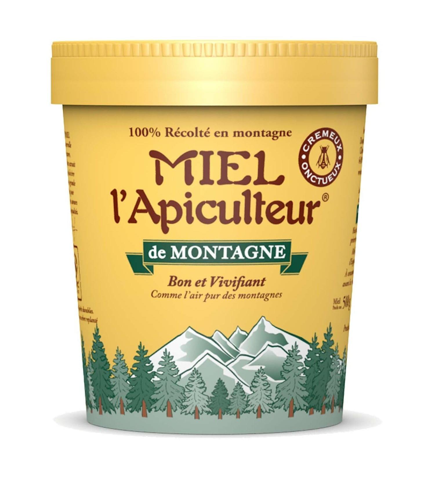 L'APICULTEUR Miel de Montagne Cr meux Texture Onctueuse et Saveur Authentique (Pot 500g) - Lot de 3 - vendu par Lot