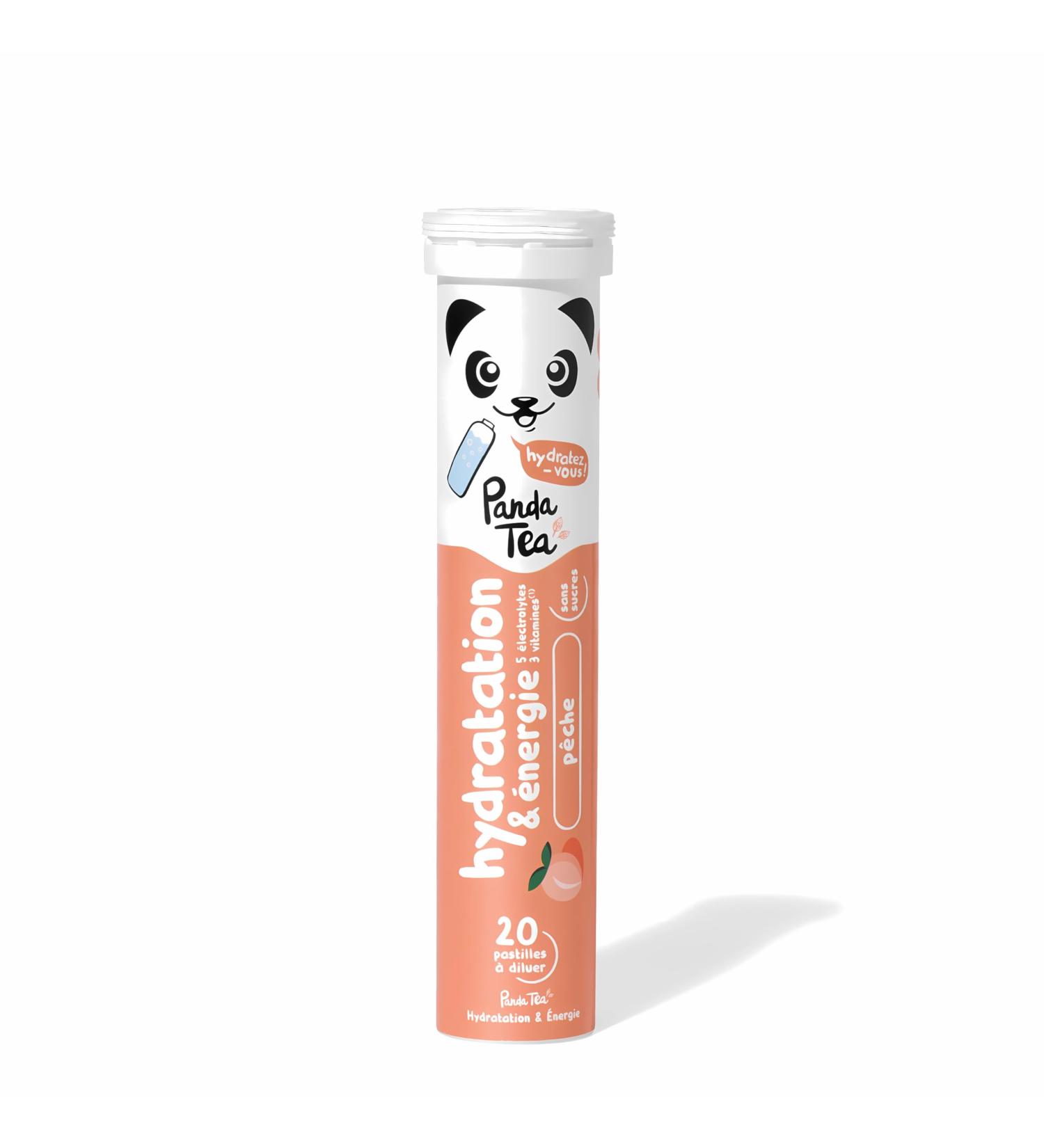 Panda Tea - Hydration & Energy - Peach - 20 Sugar Free Lozenges - Electrolyte Ultra Hydration - Ideal for Sport and Everyday Use - Buy Online on GoSupps.com