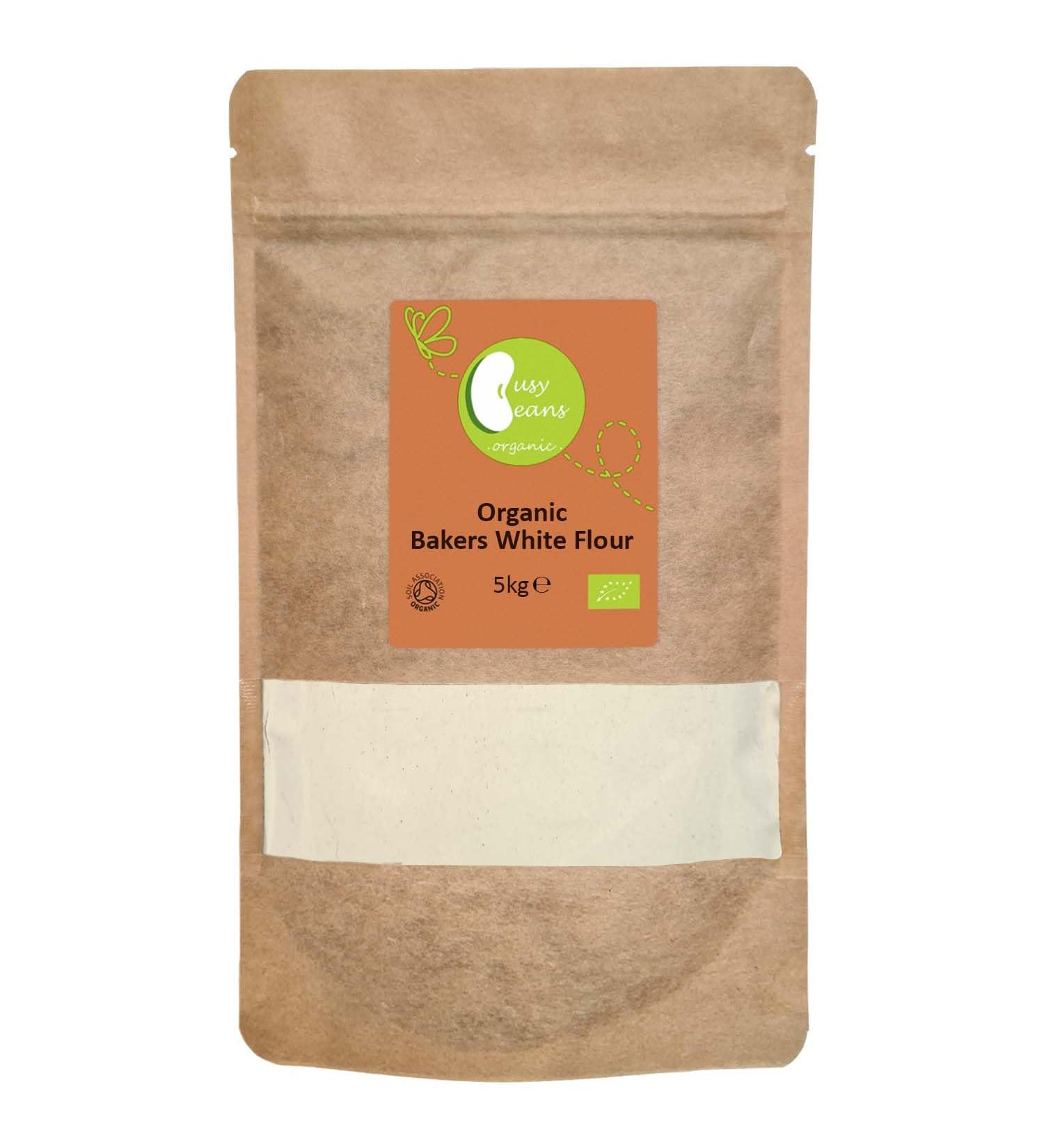 Organic Bakers White Flour | Certified Organic | by Busy Beans Organic (5kg) - Buy Online on GoSupps.com
