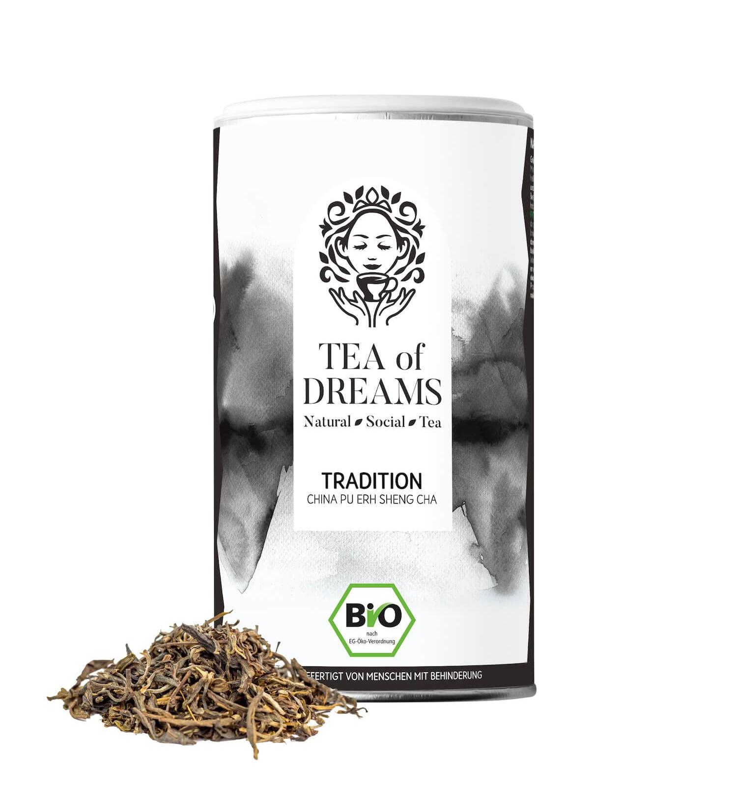 Organic Pu Erh Tea | China Green Sheng Cha | Loose Leaf | 70g - Premium Quality Traditional Tea - Buy Online on GoSupps.com