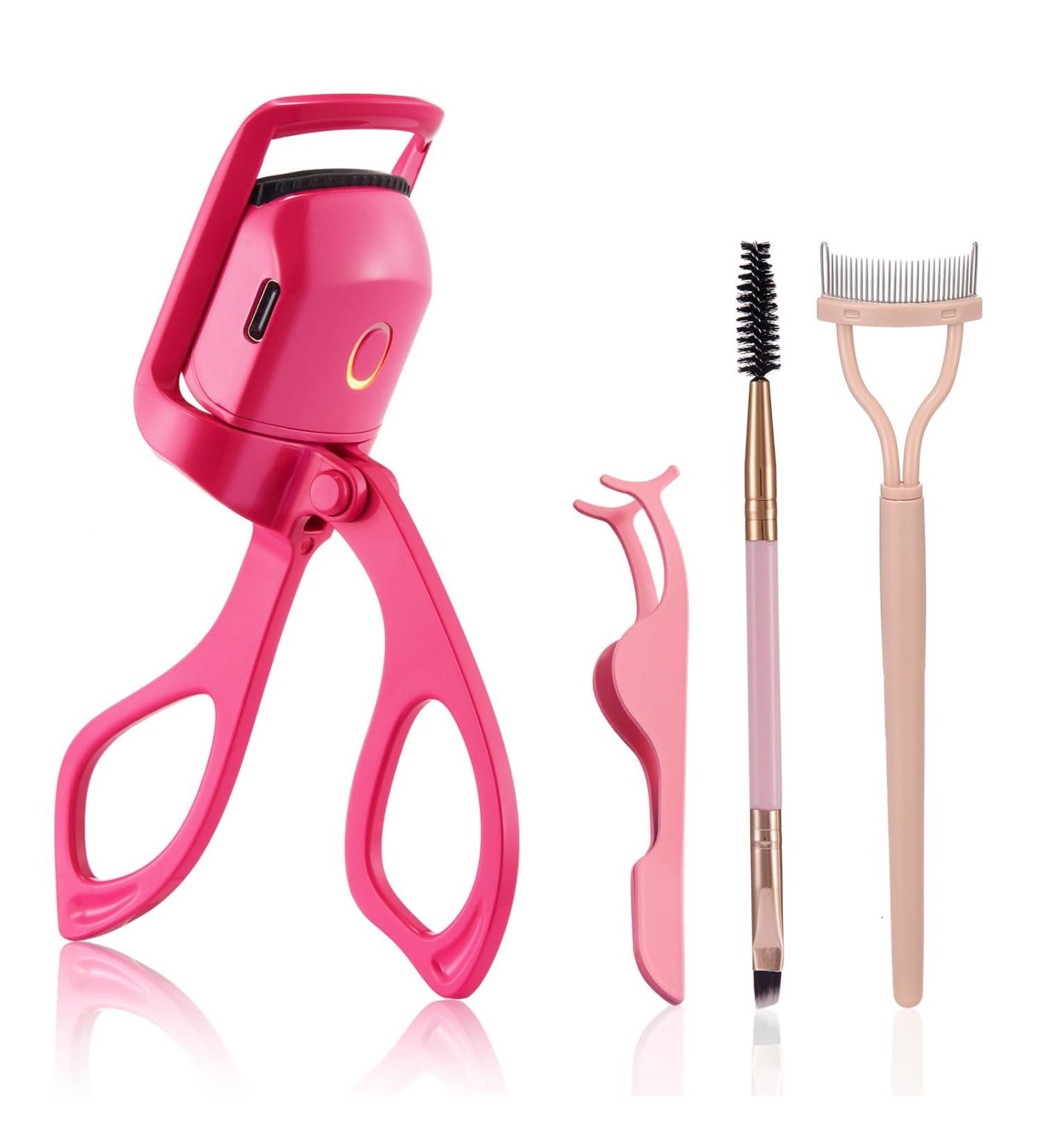 Buy Heated Eyelash Curlers - Electric Handheld Curler with 3 Heating Modes & Sensing Silicone Pad for Quick Natural Curl | Shop Now - Buy Online on GoSupps.com