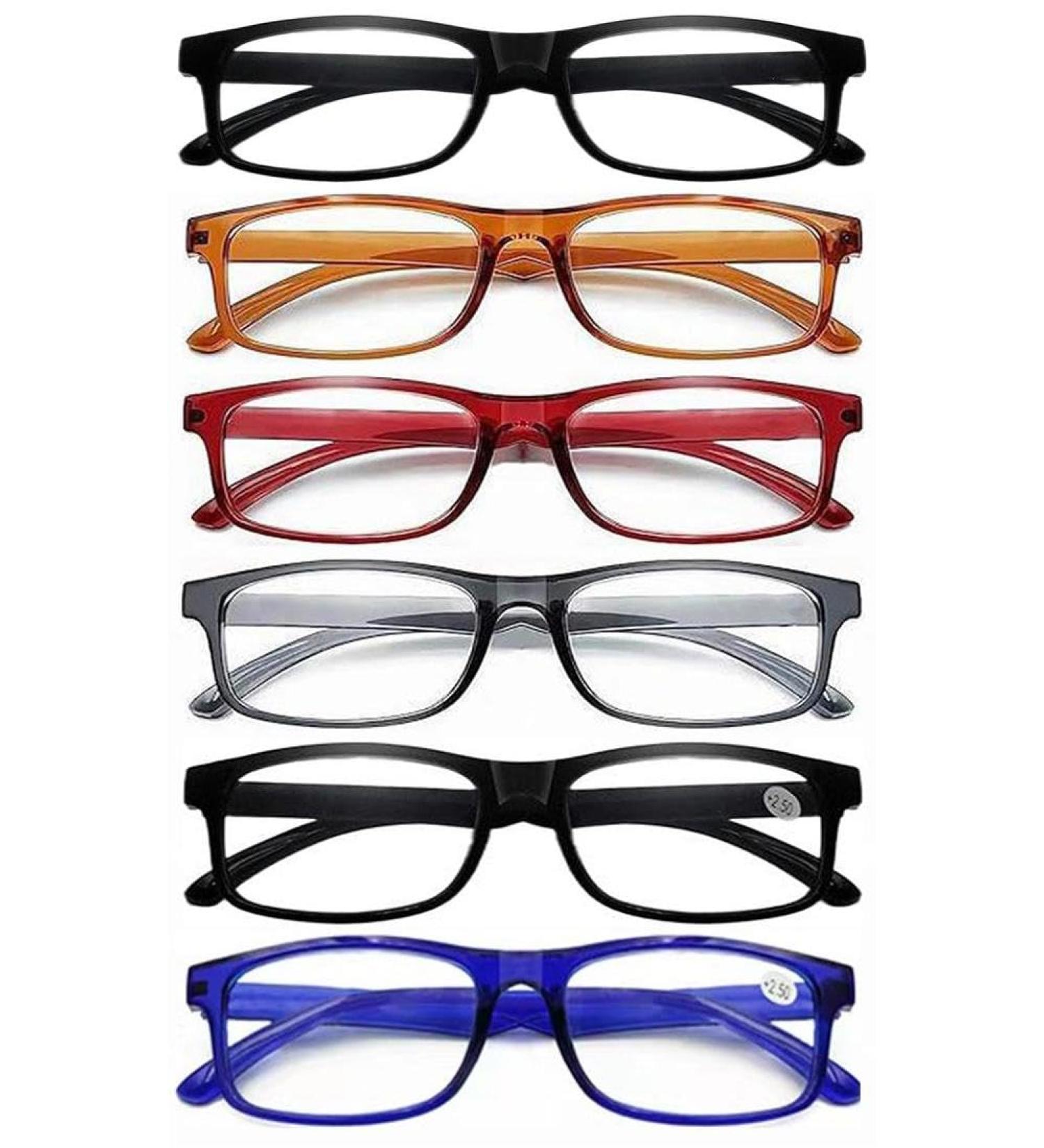 Buy Multicolor 2.5x Reading Glasses - Anti Eyestrain Blue Light Blocking for Men & Women | International Shipping Available - Buy Online on GoSupps.com