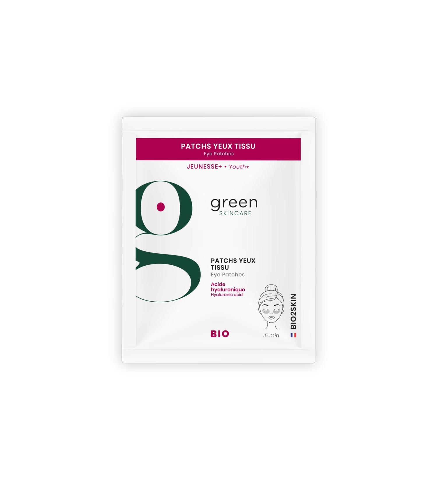 Bio2skin Jeunesse+ Green Skincare Organic Fabric Eye Patches - Buy Online on GoSupps.com