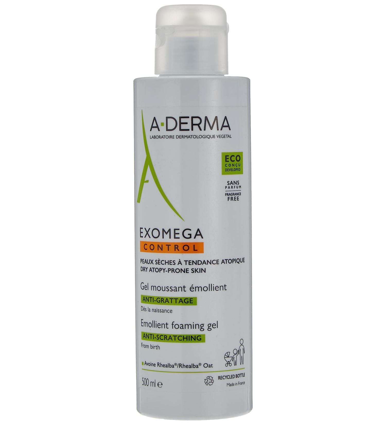 A-DERMA Exomega Control Emollient Foaming Gel Anti-Scratching 500ml - Buy Online on GoSupps.com