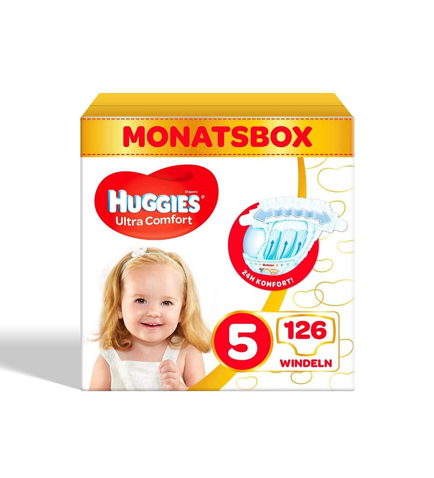 Huggies Ultra Comfort Baby Diapers Size 5 (11-25 kg) - 126 Count | International Shipping Available - Buy Online on GoSupps.com