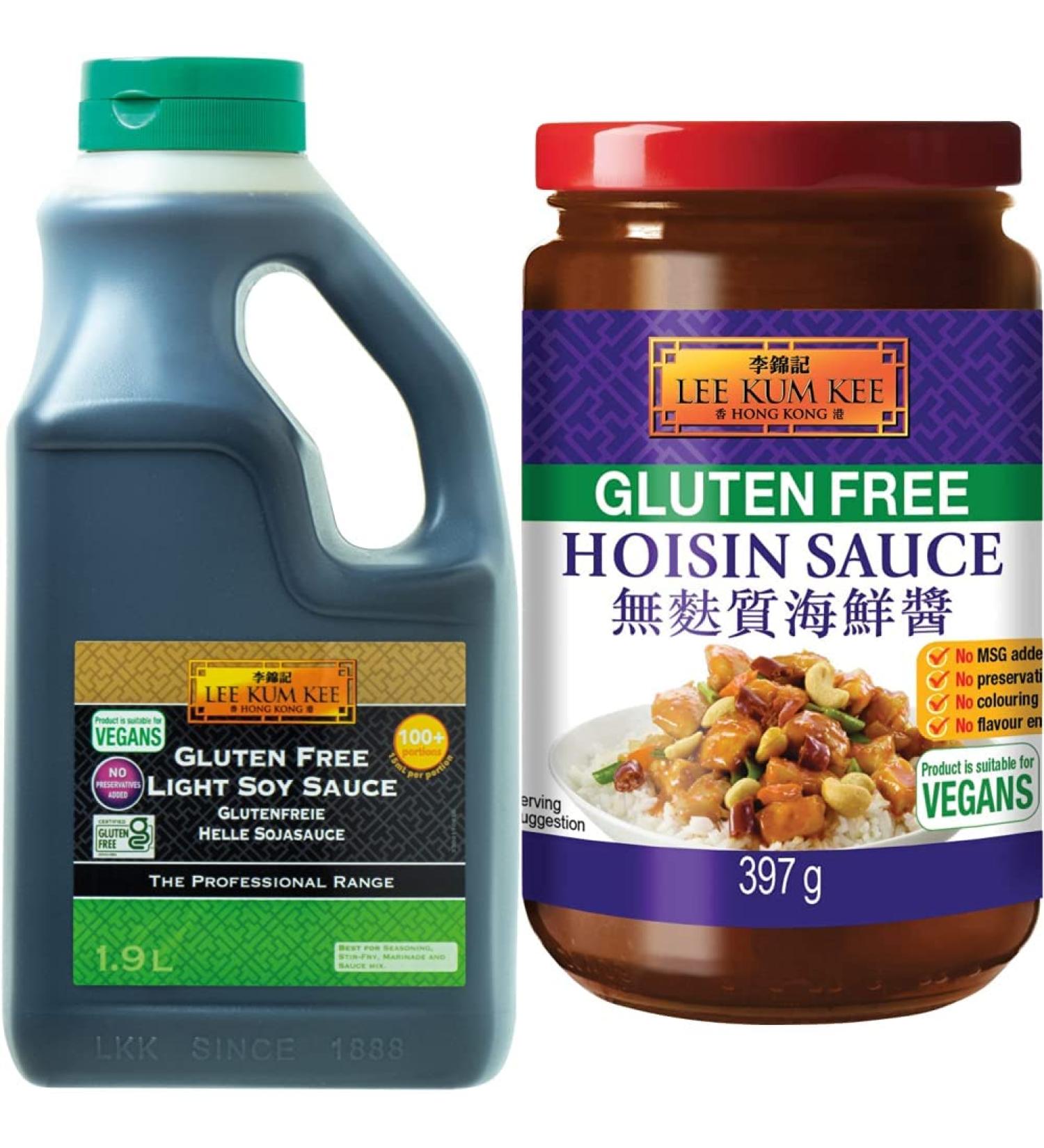 Lee Kum Kee Soy Sauce & Hoisin Sauce Bundle - Gluten-Free 1.9L & 397g | International Shipping Available - Buy Online on GoSupps.com