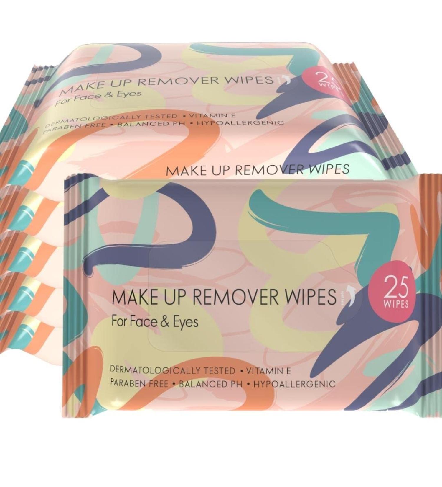 GR Cosmetics Makeup Remover Wipes - Hypoallergenic Facial Cleansing Cloths for Face and Eyes - 25 Ct (6 Pack) - Buy Online on GoSupps.com