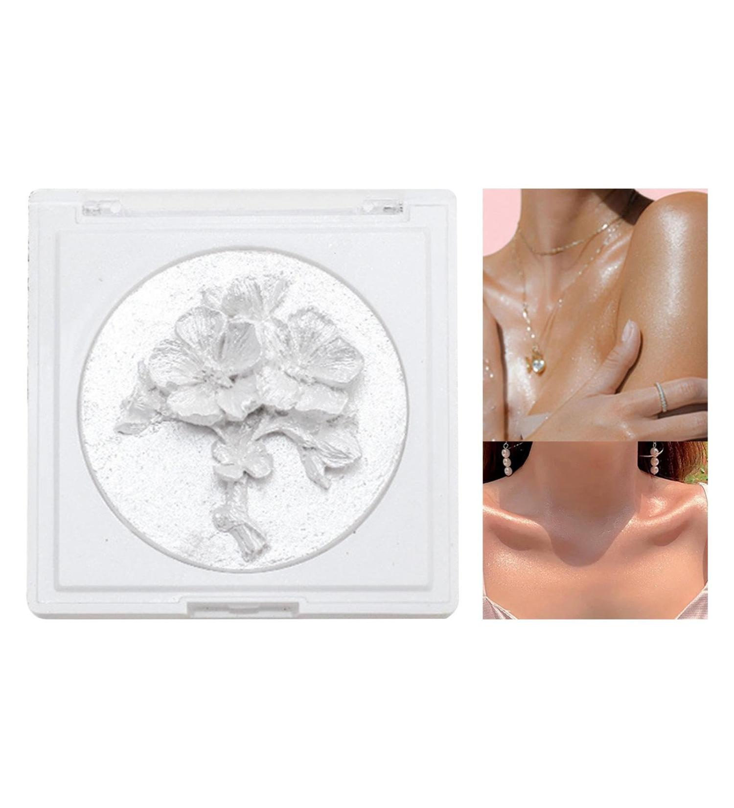 Make up Highlighter for Face | Highlighter Palette Bronzer Powder | 3D Plum Blossom Long-Lasting Highlighter Powder Face Highlighter Illuminator 0.7 Oz Highlight Makeup Rowces 01# - Buy Online on GoSupps.com