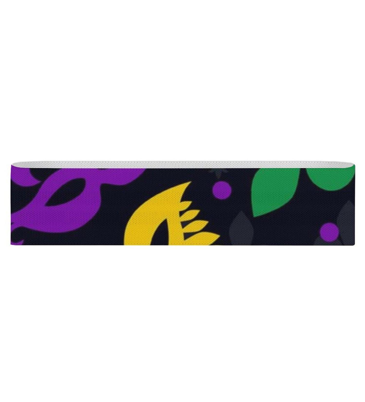 Mardi Gras Pattern Yoga Bands - Booty Resistance Straps for Comfort & Physical Therapy - Buy Online on GoSupps.com