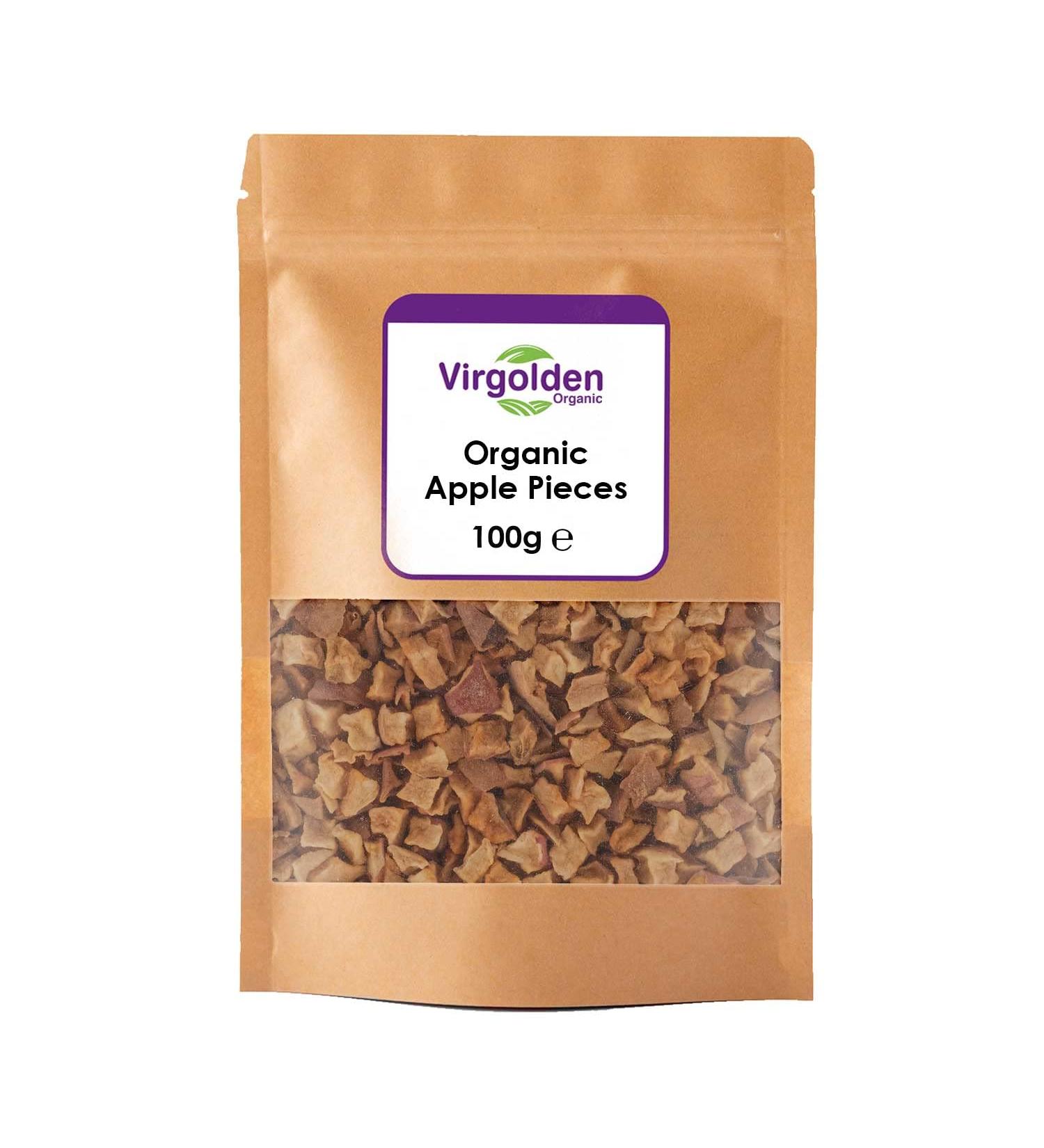 Organic Apple Pieces 100g by Virgolden Organic - Buy Online on GoSupps.com