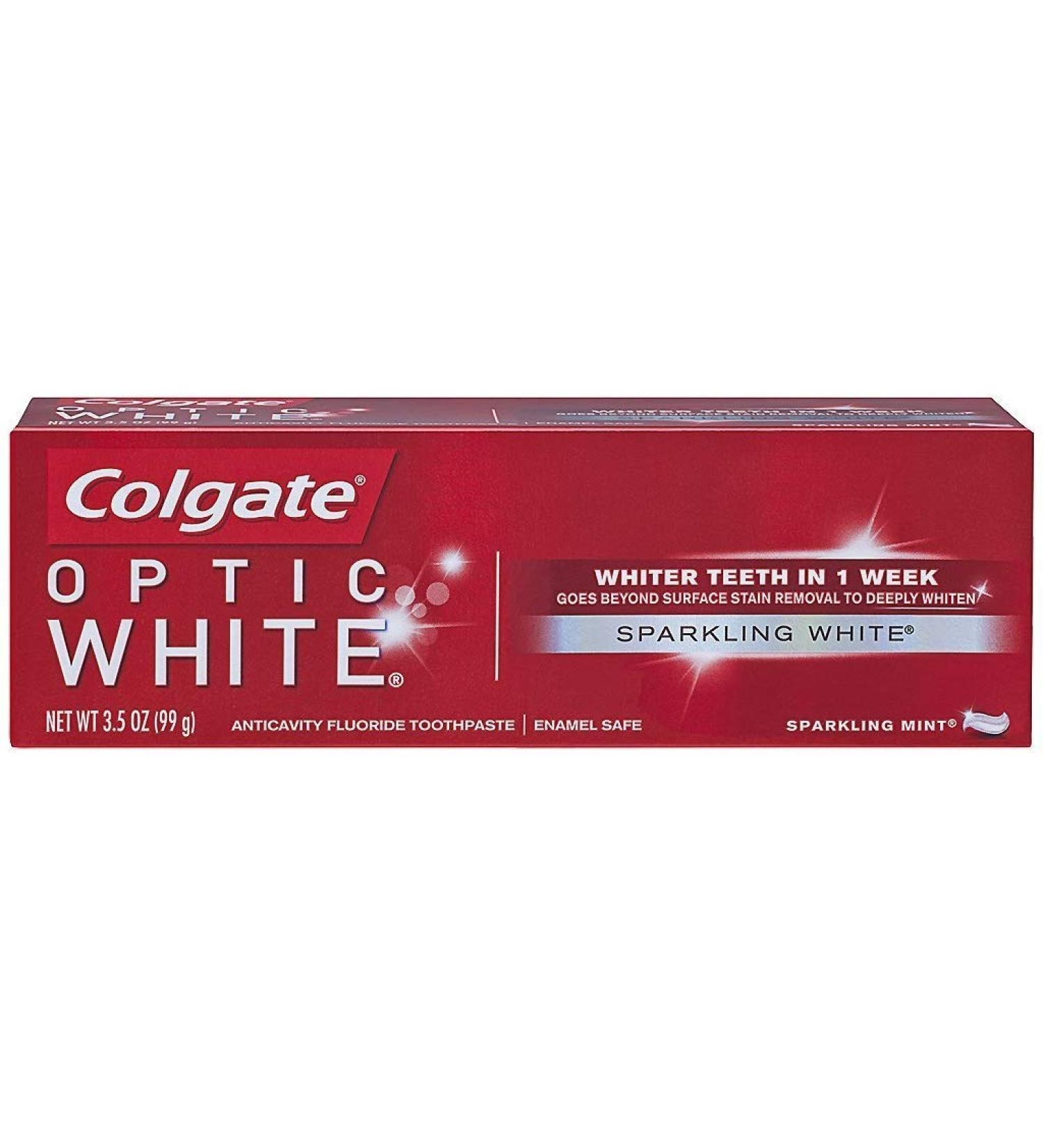 Colgate Optic White Sparkling White Sparkling Mint Toothpaste 3.5 oz (Pack of 2)