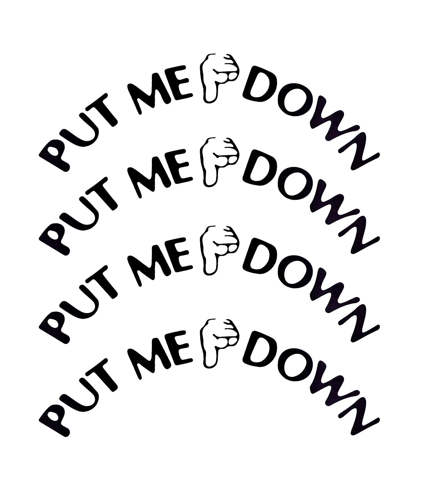 Set of 4 Black Funny 'Put Me Down' Toilet Seat Stickers - Bathroom Decor Decals - Buy Online on GoSupps.com