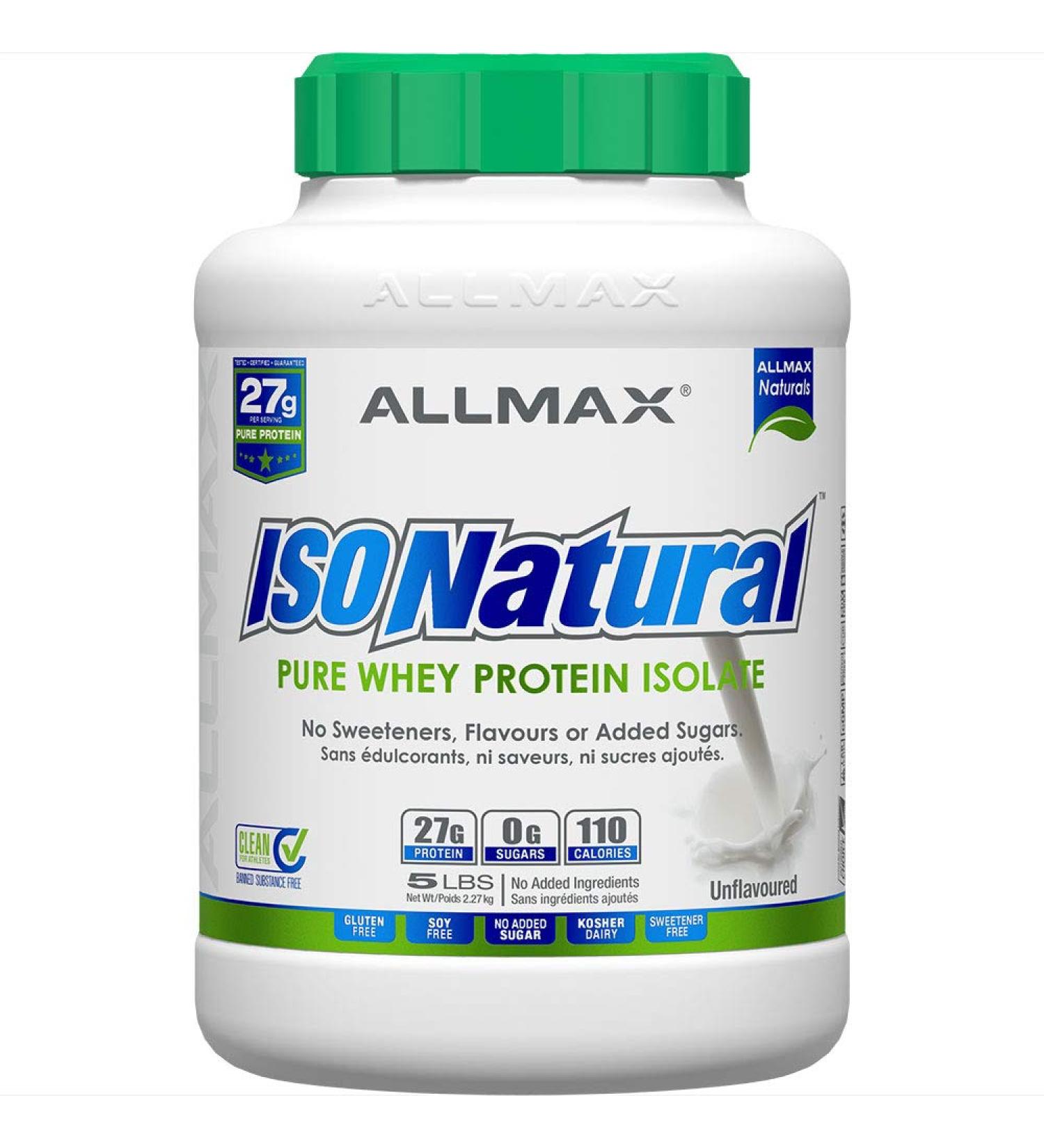ALLMAX - IsoNatural - Whey Protein Isolate - Unflavored - 5 Pound - 78 Servings - Buy Online on GoSupps.com