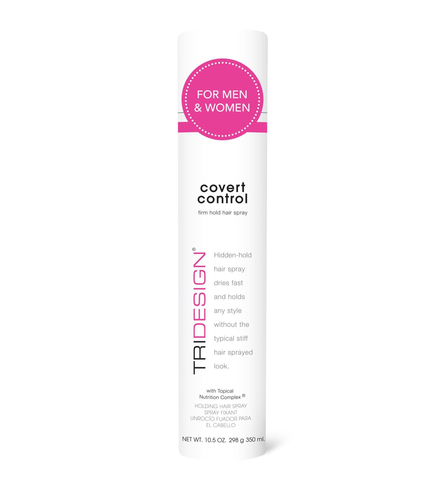 TRI Design Covert Control - Fast-Drying Hairspray for Women and Men Strong Hold and Hair Setting Provides Hidden Control 10.5 Oz - Buy Online on GoSupps.com