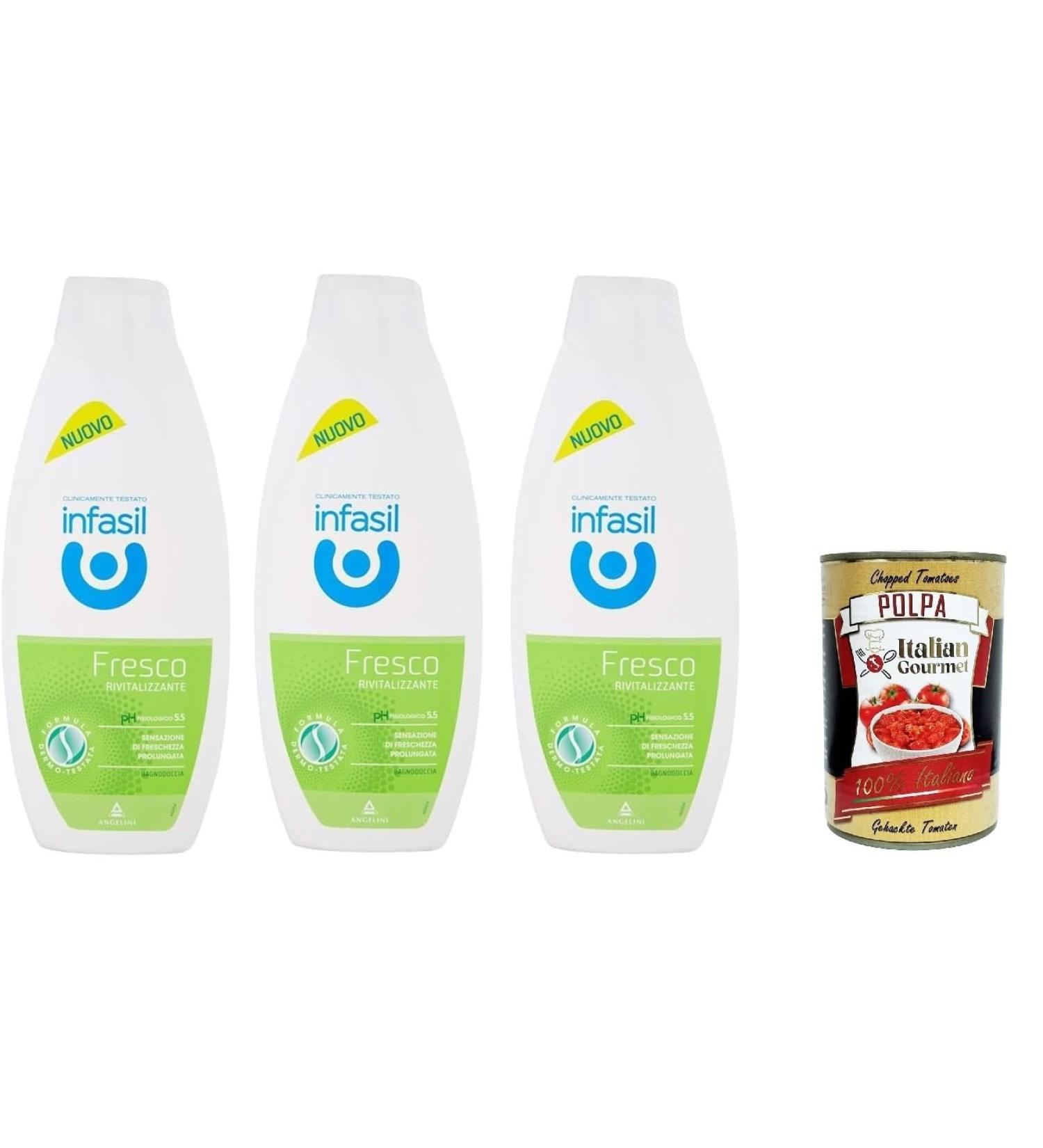 Italian Gourmet E.R. Infasil 3-Pack Refreshing Revitalizing Shower Gels Clinically Tested and Gentle on Skin 3 x 500ml + Italian Gourmet Polpa 400 - Buy Online on GoSupps.com