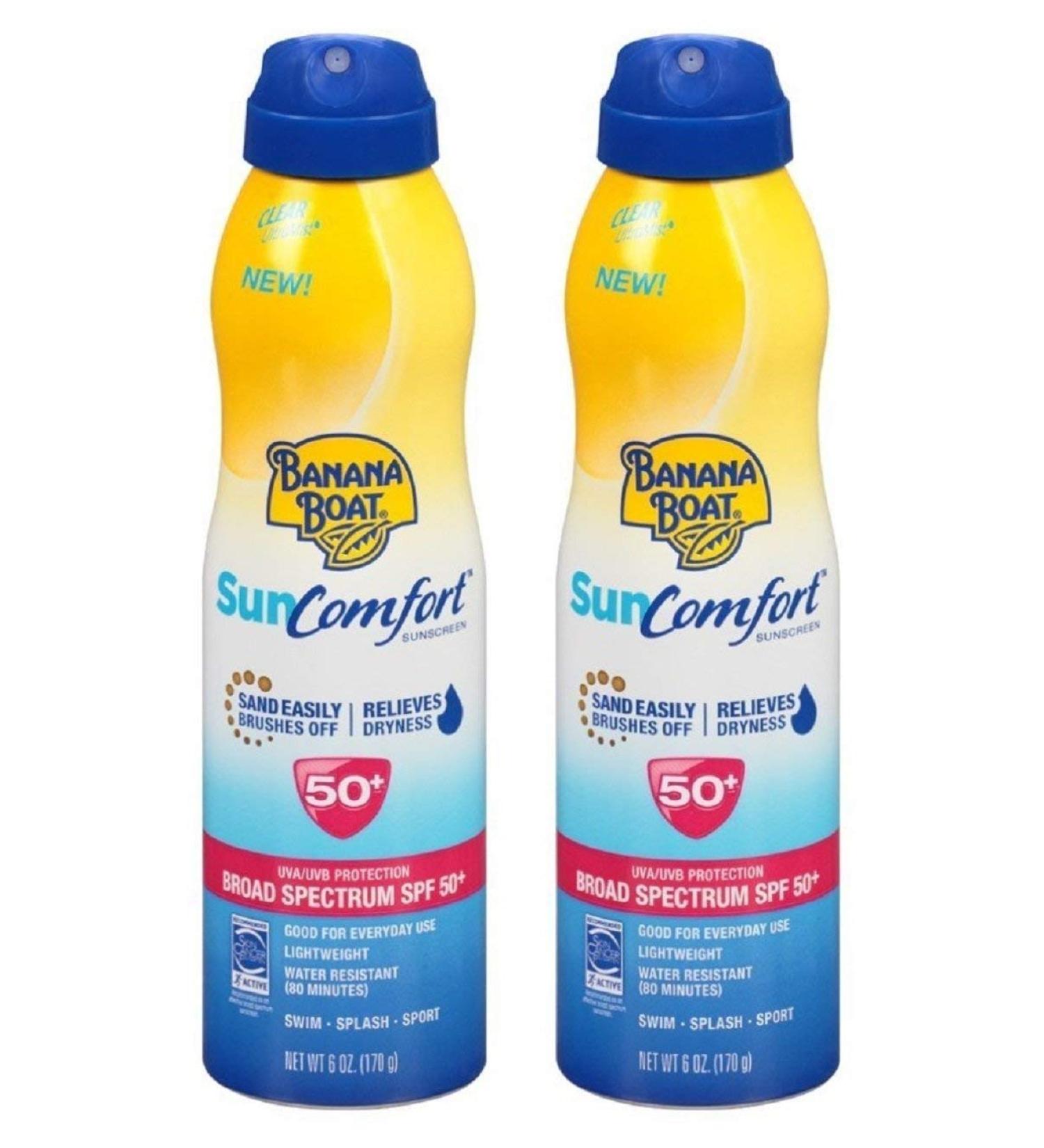Banana Boat Continuous Spf50+ Spray 6 Ounce Sun Comfort (177ml) (2 Pack)