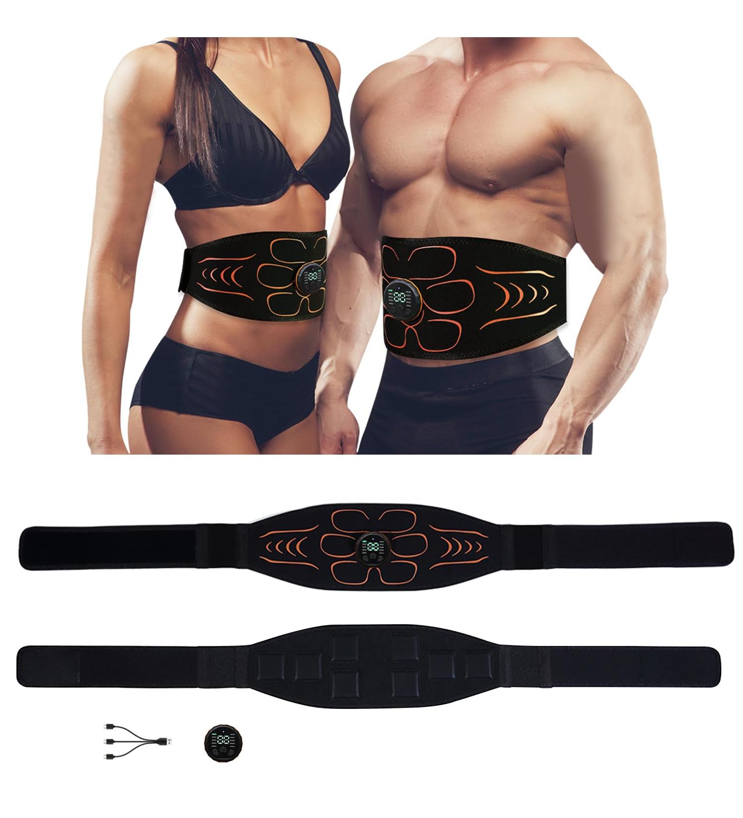 Chowchee EMS Abdominal Muscle Trainer - 10 Modes 30 Intensities LCD Screen - Effective Belly Training Device for Fast Results - Buy Online on GoSupps.com