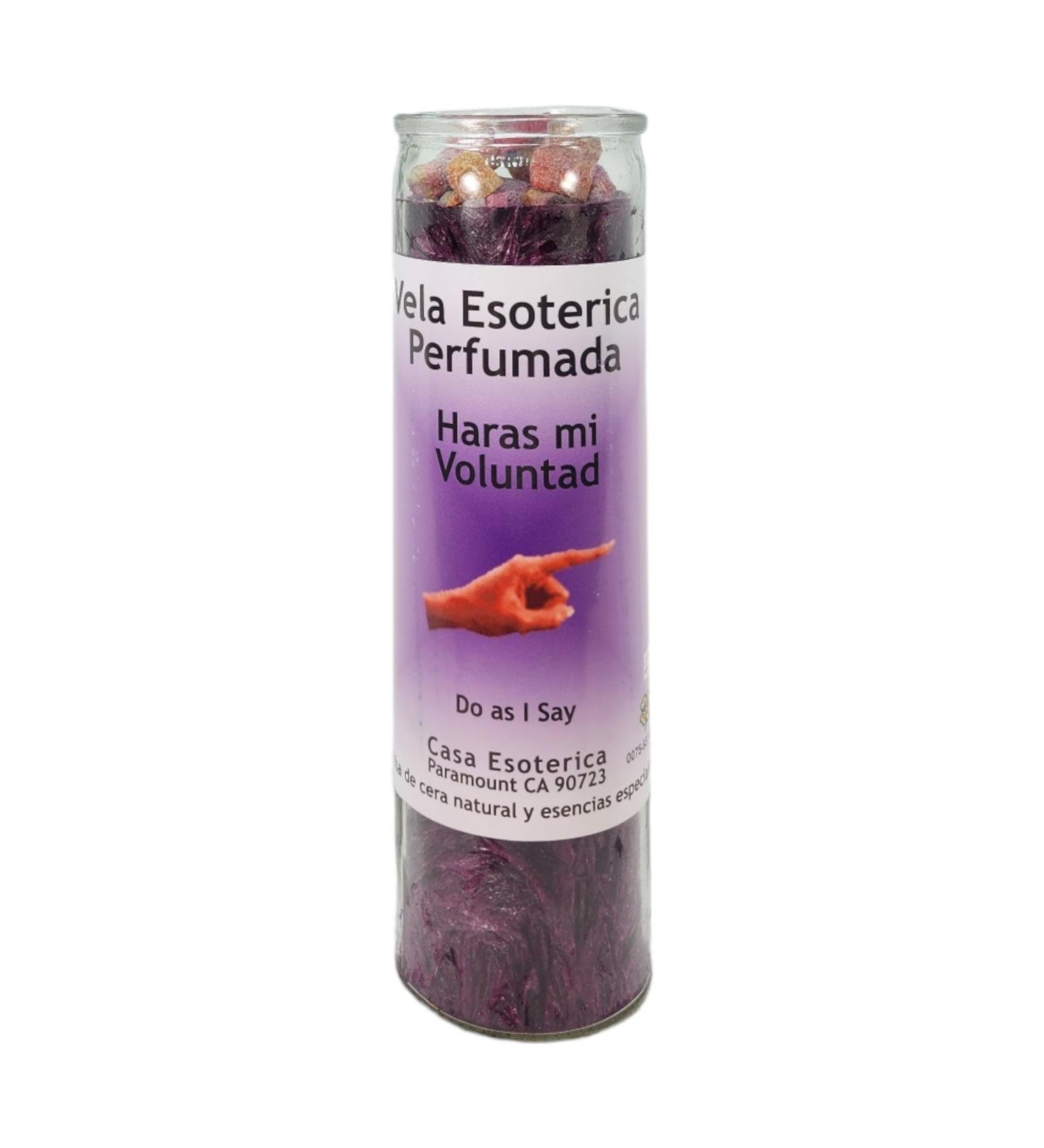 Buy DO AS I SAY Palm Wax Spiritual Intention Spell Candle - Purple | Vela CASA ESOTERICA PERFUMADA - Enhance Your Willpower | International Shipping Available - Buy Online on GoSupps.com