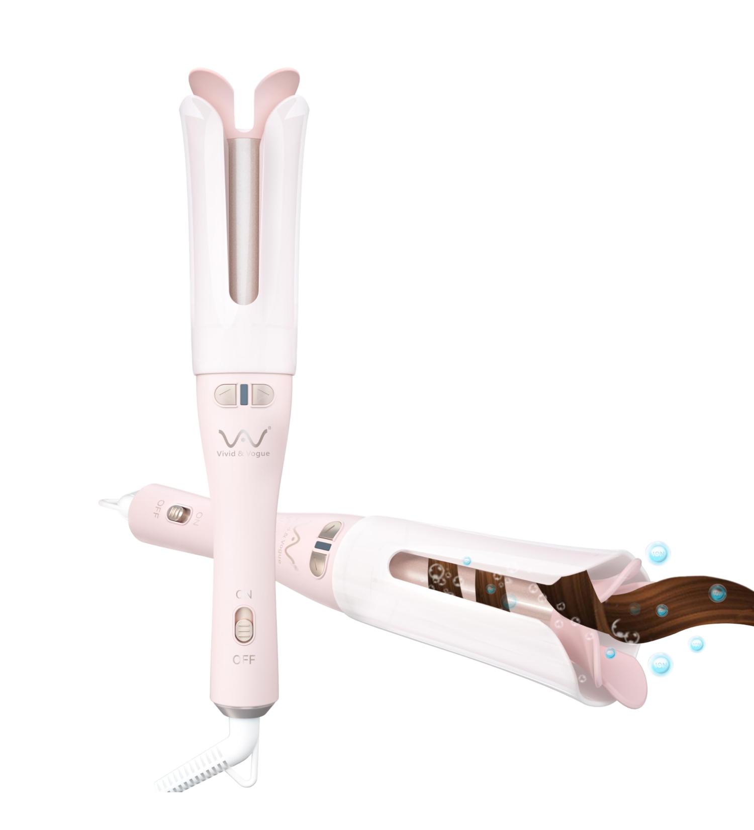 VAV Automatic Hair Curling Iron - Negative Ionic Ceramic Curler 1.25" for Effortless Versatile Curls - International Shipping Available - Buy Online on GoSupps.com