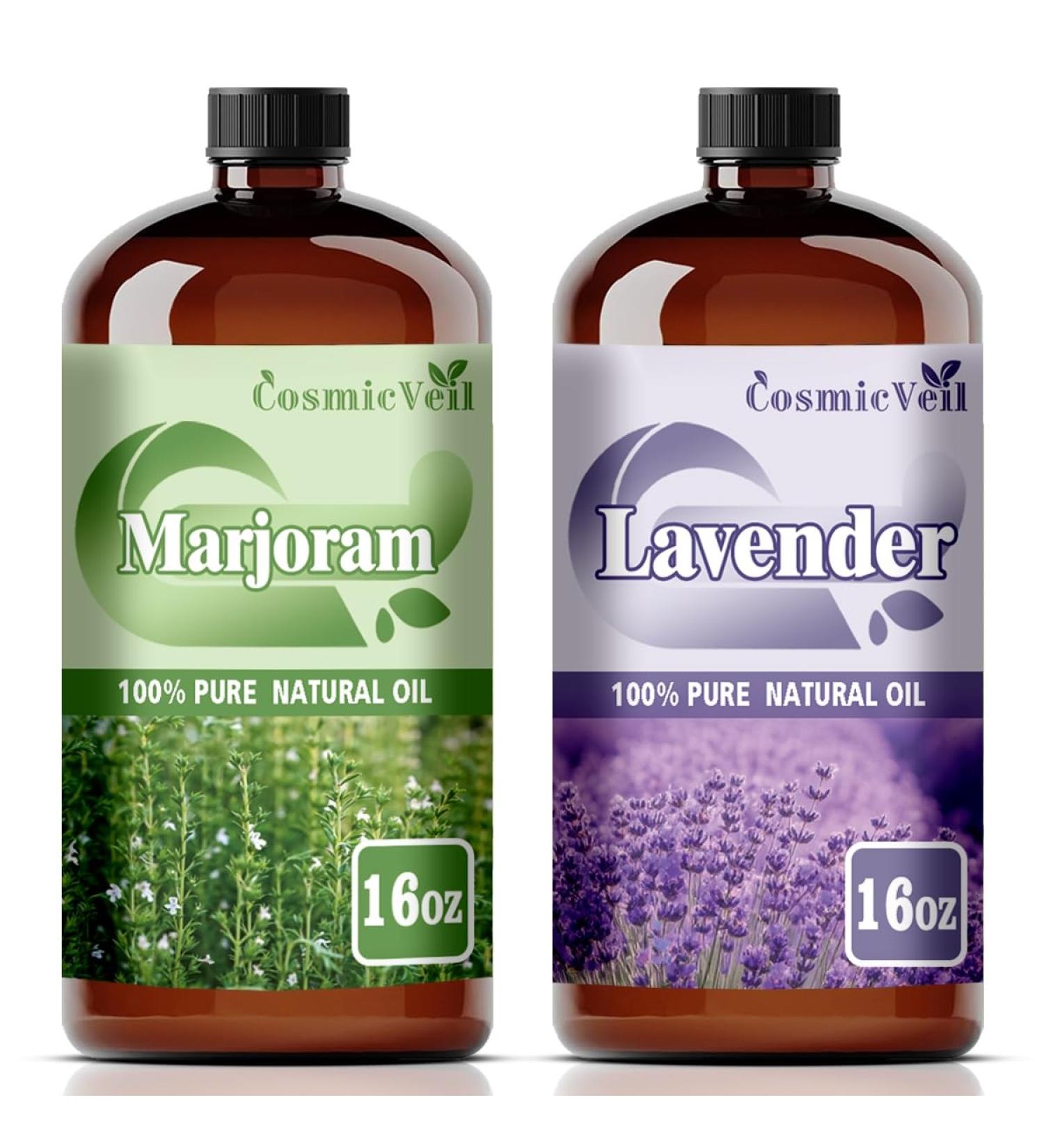 Marjoram Essential Oil and Lavender Essential Oil 16 Fl Oz (480Ml) Fragrance Oil for Aroma Diffuser Humidifier Home Fragrance Spa Cleaning Body Care Massage Yoga DIY Candle - Buy Online on GoSupps.com