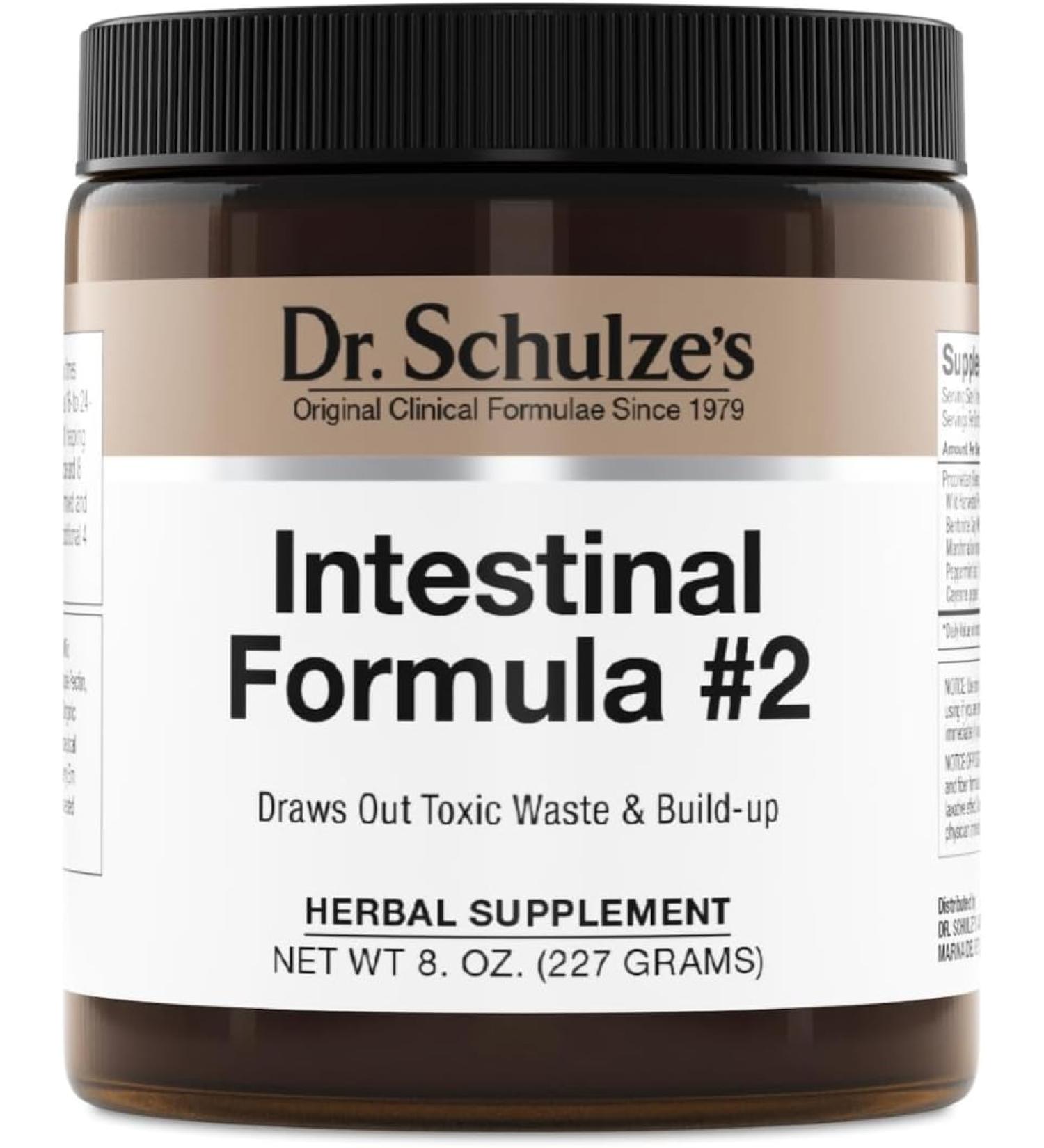Dr. Schulze's Intestinal Formula 2 Herbal Colon Cleanse 8 Oz. Jar - Buy Online on GoSupps.com