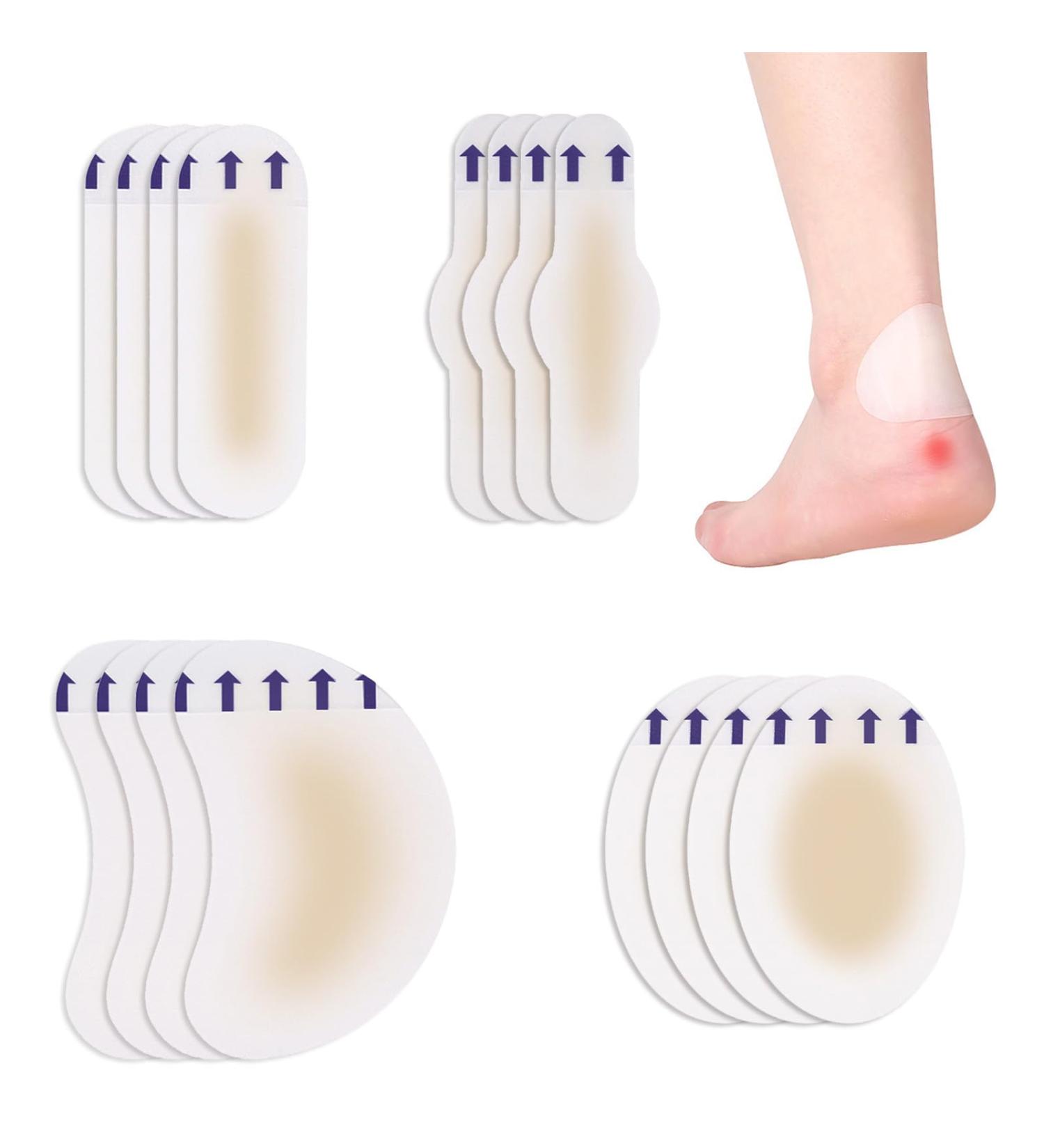 Lamkrtlp 16-Piece Waterproof Bladder Plaster Set - Hydrocolloid Gel Protection for Toes & Heels - Pain Relief & Friction Shield - Buy Online on GoSupps.com