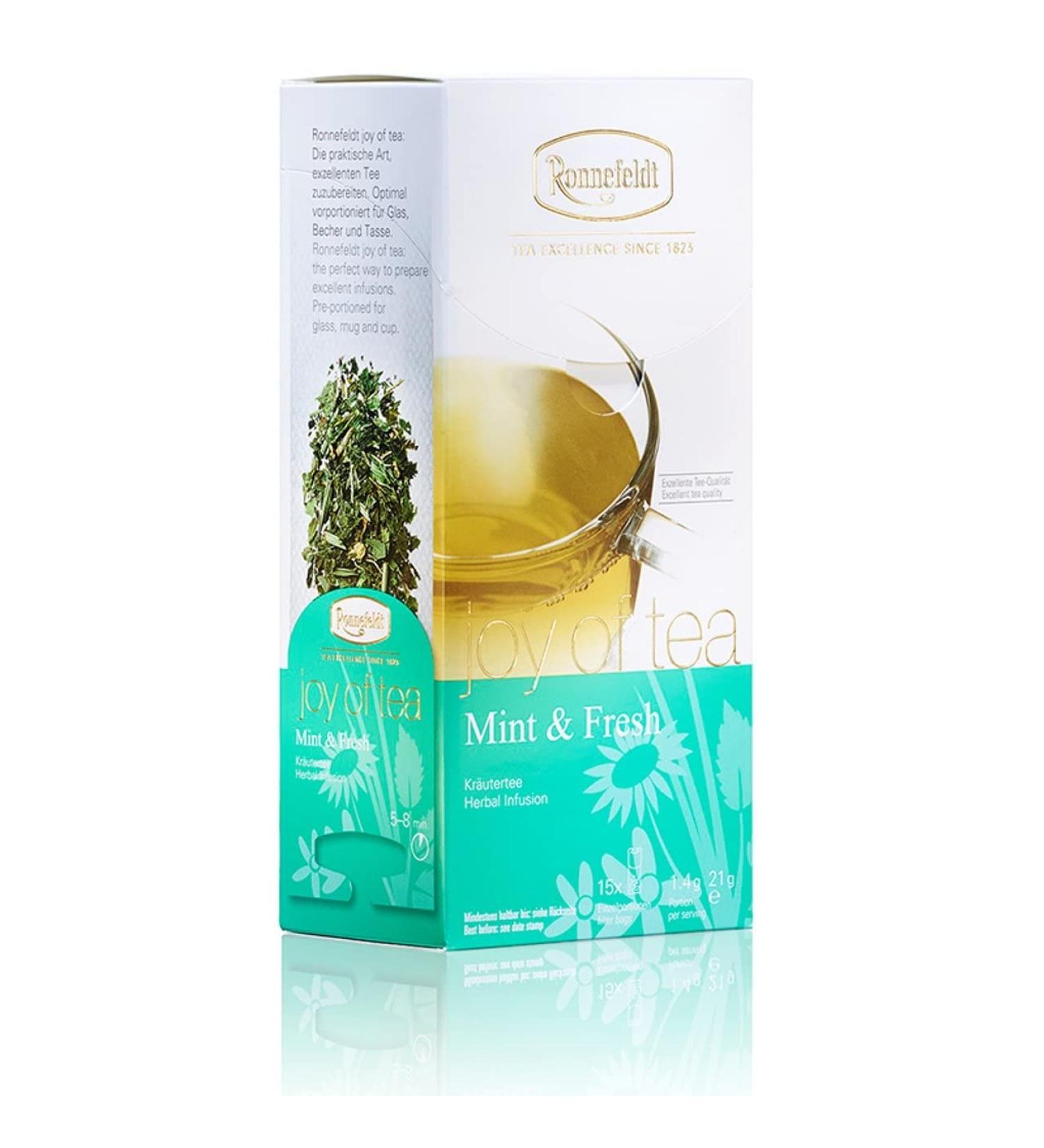  Ronnefeldt Ronnefeldt Mint & Fresh 'Joy of Tea' Lot of 2 tea sachets 21g - Buy Online on GoSupps.com