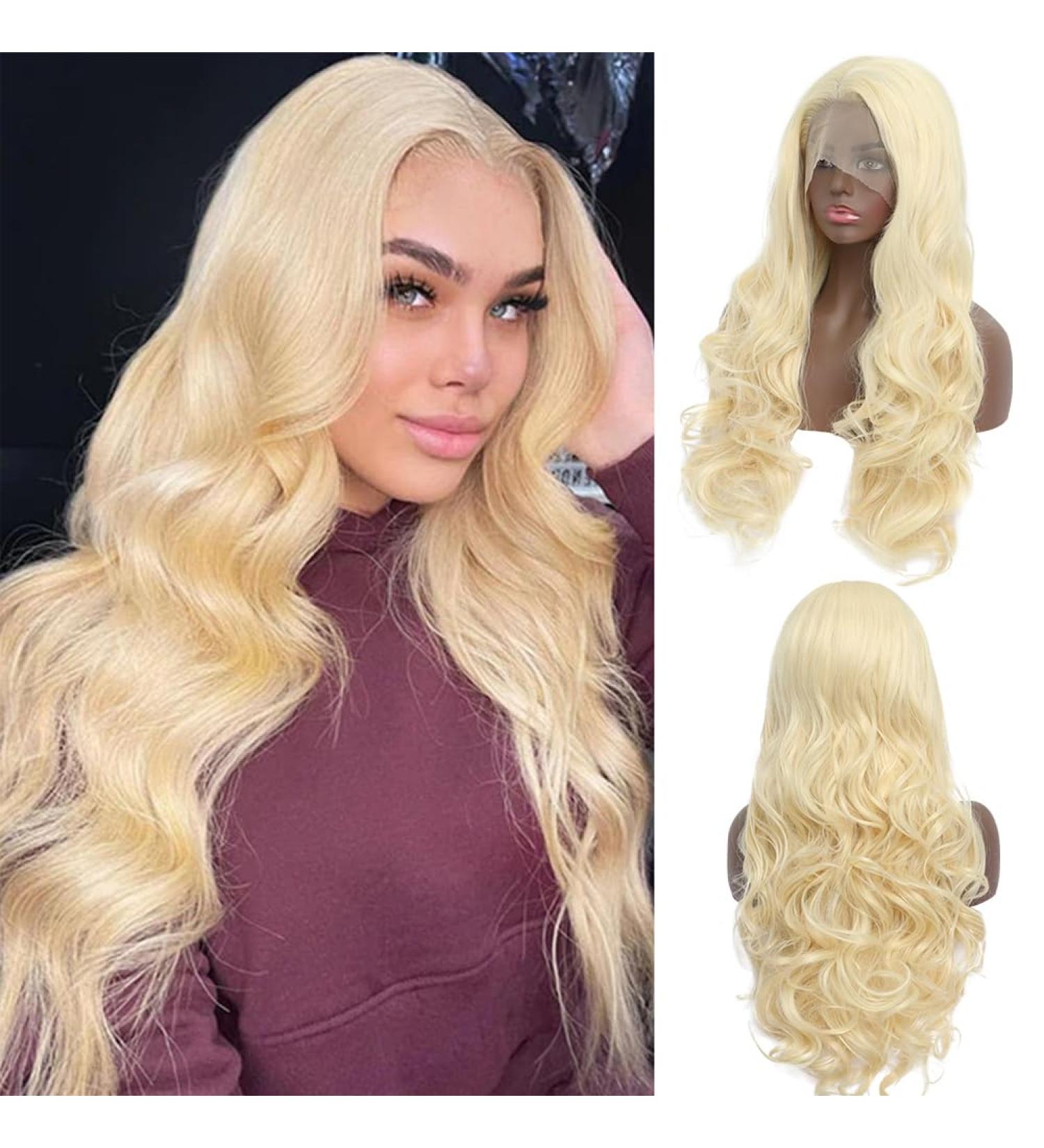 Bestung 24 613 Blonde Lace Front Wig for Women - Natural Wavy Synthetic Hair - Party-Ready Style - Buy Online on GoSupps.com