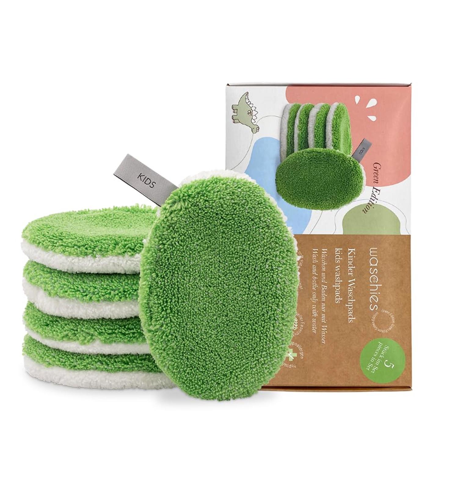 Waschies Kids Washing Pads - Eco-Friendly Reusable Super Soft & Made in Germany | 5-Piece Set for Babies & Children - Clean Only with Water - Buy Online on GoSupps.com