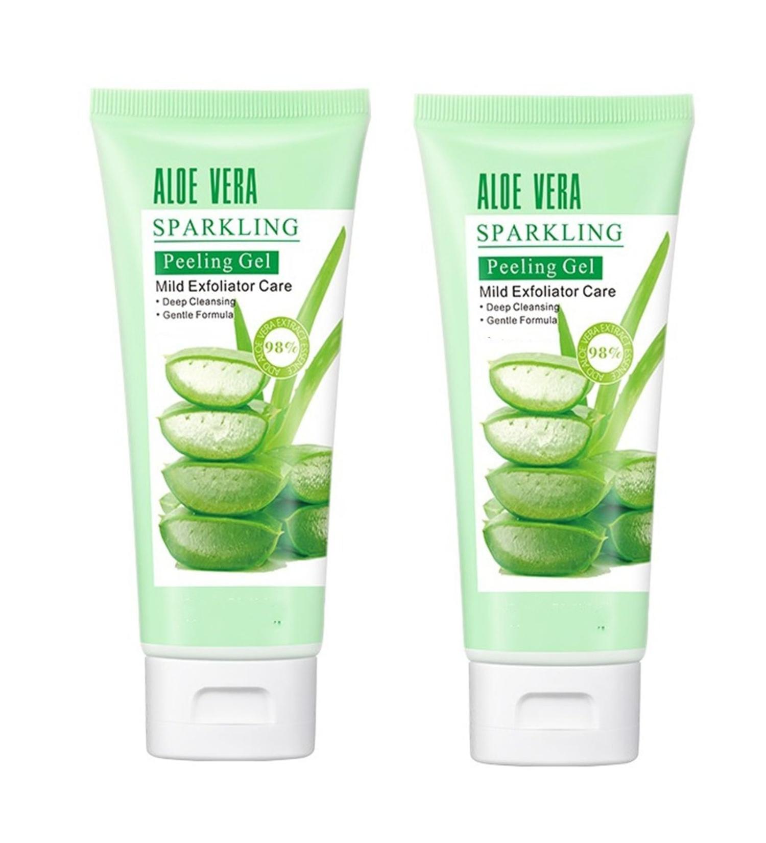 Aloe Vera Purifying Exfoliating Peeling Gel Exfoliating Cleansing Gel Scrub Enzymes Exfoliatings Gels Deep Cleansing Face Body Scrub Face Wash Facial Scrub for Soothing Skincare - Buy Online on GoSupps.com