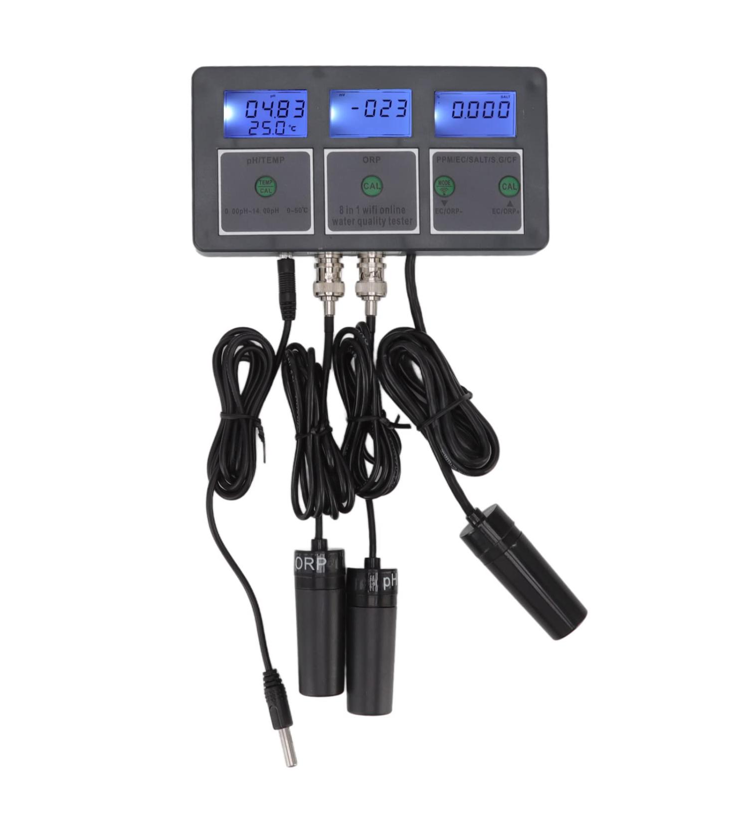 Buhb Water Quality Monitor Multifunctional WiFi Aquarium Meter | Remote Monitoring & Automatic Data Storage (EU Connector 230V) - Buy Online on GoSupps.com