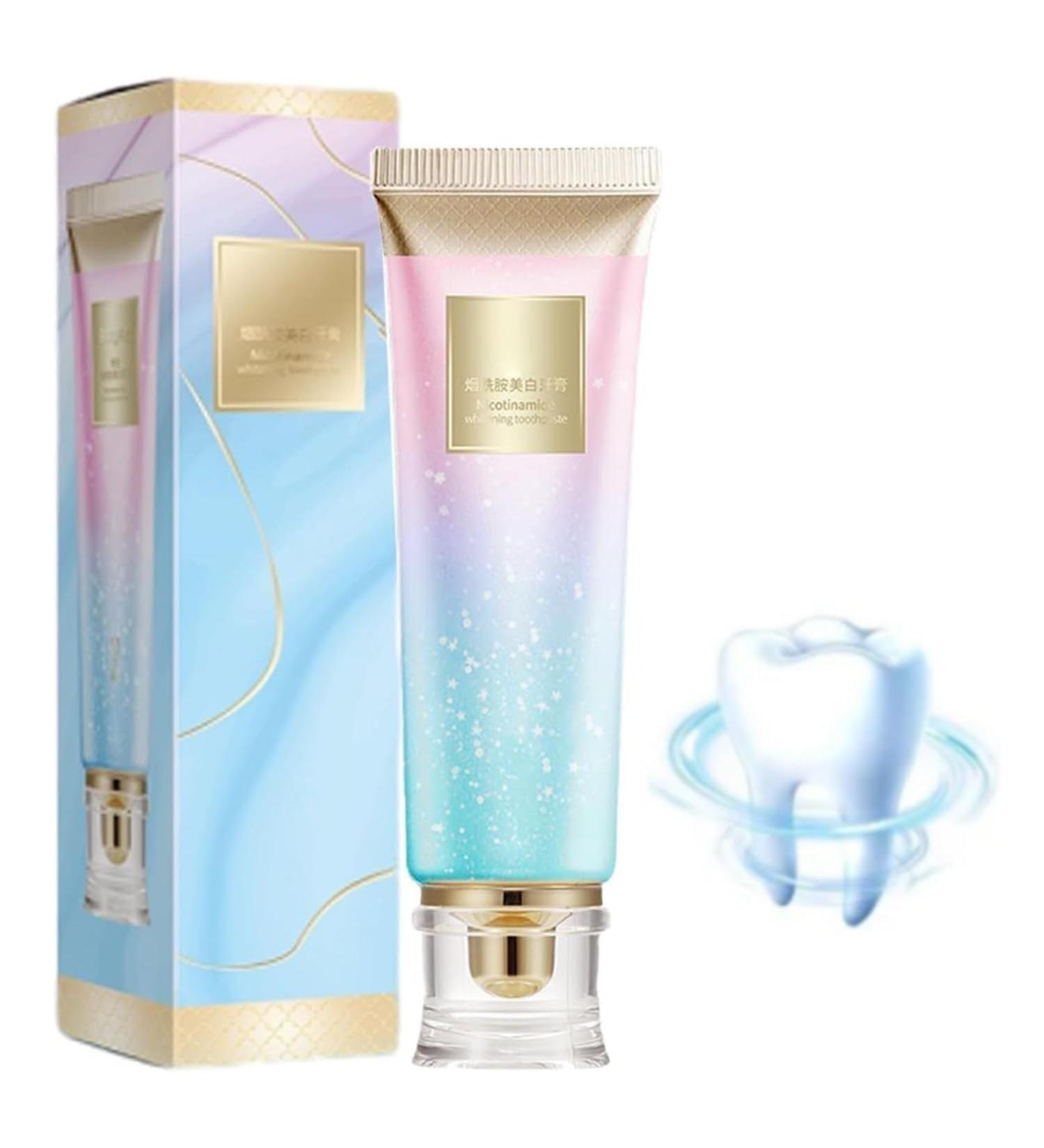 Niacinamide Whitening Toothpaste - Intensive Stain Removal & Fresh Breath - Natural Formula for Bright Smiles - Buy Online on GoSupps.com