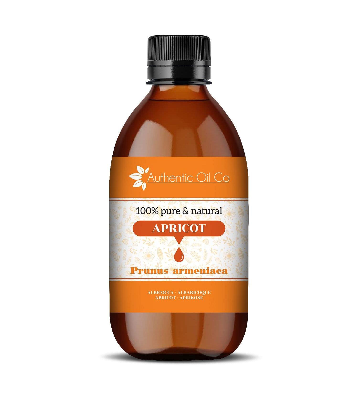 Pure natural apricot oil perfect for aromatherapy cosmetics skin care carrier oil base oil hair oil body oil (100 ml) 100 ml (1 Pack)