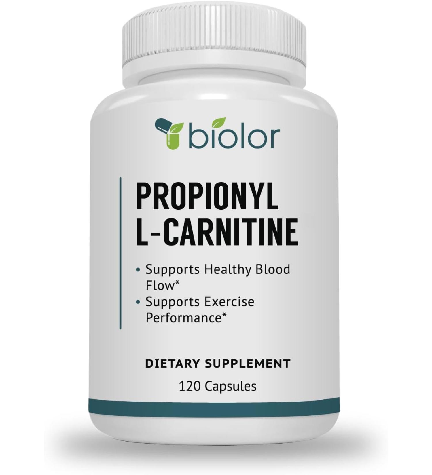 Biovy High Absorption Propionyl-L-Carnitine (PLCAR) - 120 Capsules - Support Blood Circulation - No Fillers - Buy Online on GoSupps.com