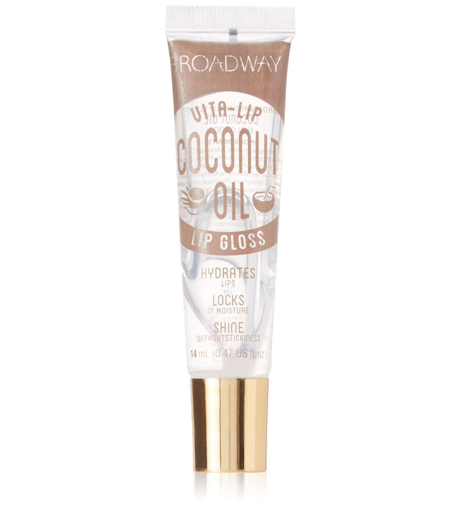 Broadway Vita-Lip Clear Lip Gloss 0.47oz/14ml - Coconut Oil Infused - Buy Online on GoSupps.com
