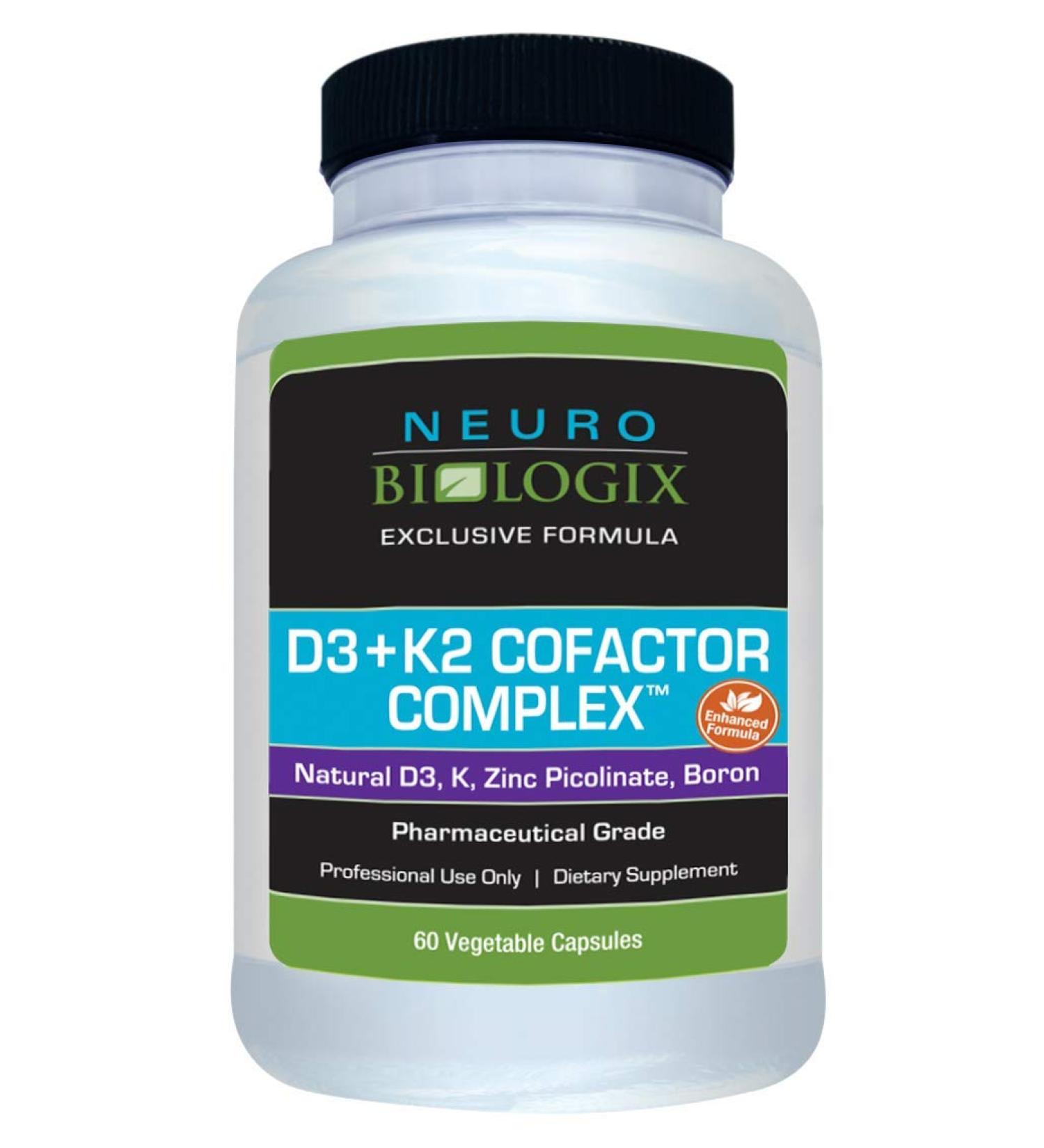 Vitamin D3 + K2 Cofactor Complex (10 000 IUs / 45 mcg) - 60 Capsules by Neurobiologix
