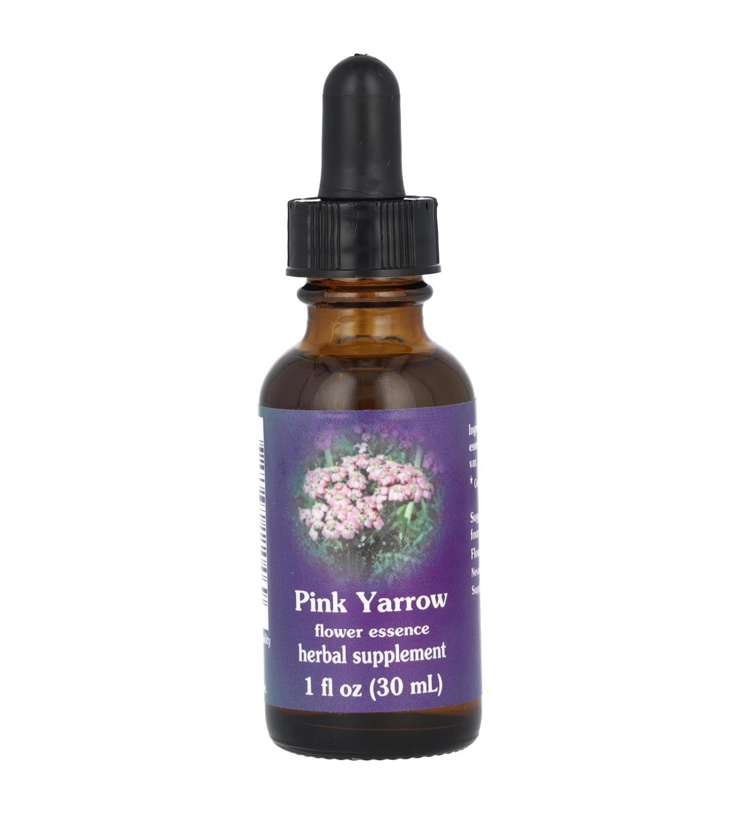 Flower Essence Services Pink Yarrow Dropper Herbal Supplements 1 Ounce