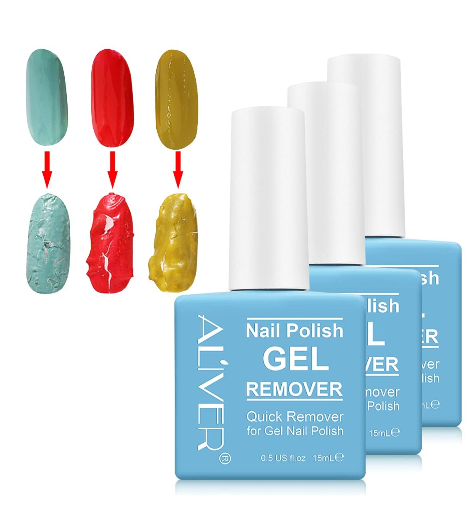 Gel Nail Polish Remover 3 Pack - Professional Soak-Off for Easy Use | International Shipping - Buy Online on GoSupps.com