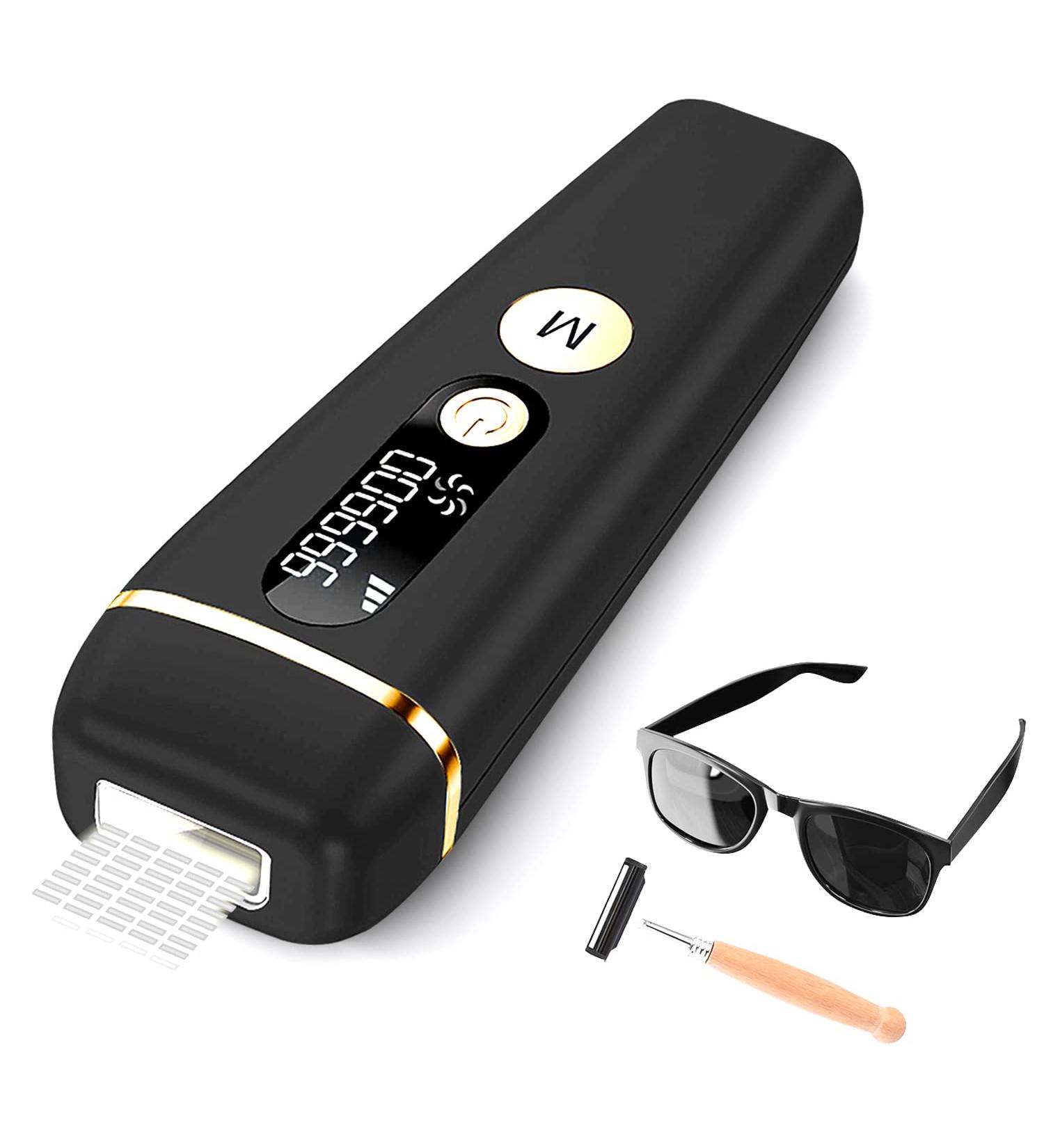 IPL Hair Removal Device for Men and Women - 999000 Flashes, Painless & Permanent Hair Remover for Face, Legs, Arms, Bikini, Chest, Armpits - Home Upgrade - Black - Buy Online on GoSupps.com