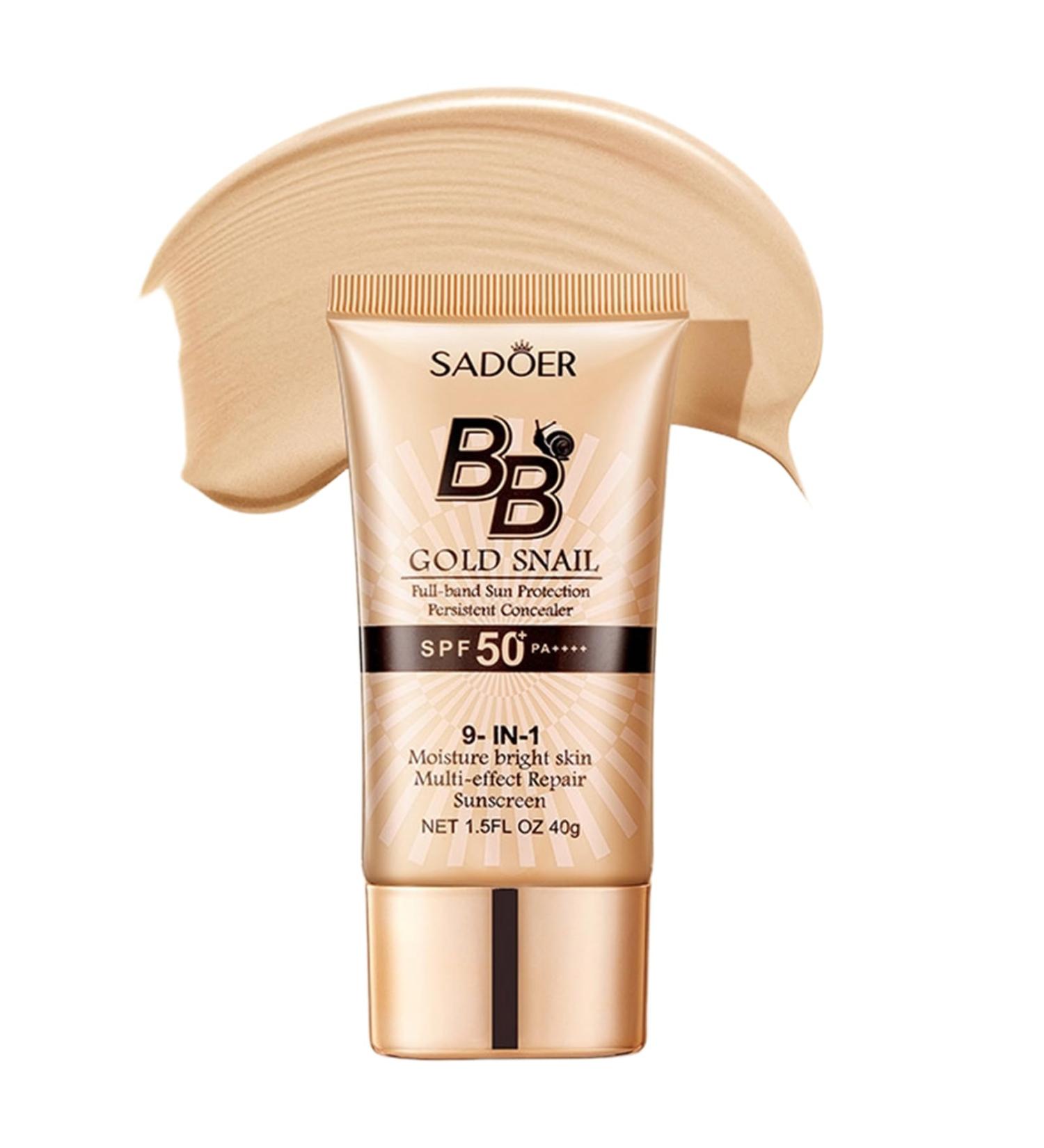 Gold Snail BB Cream - 9-in-1 Multifunctional Makeup SPF 50+ | Moisturizing Brightening & Waterproof Concealer - Buy Online on GoSupps.com